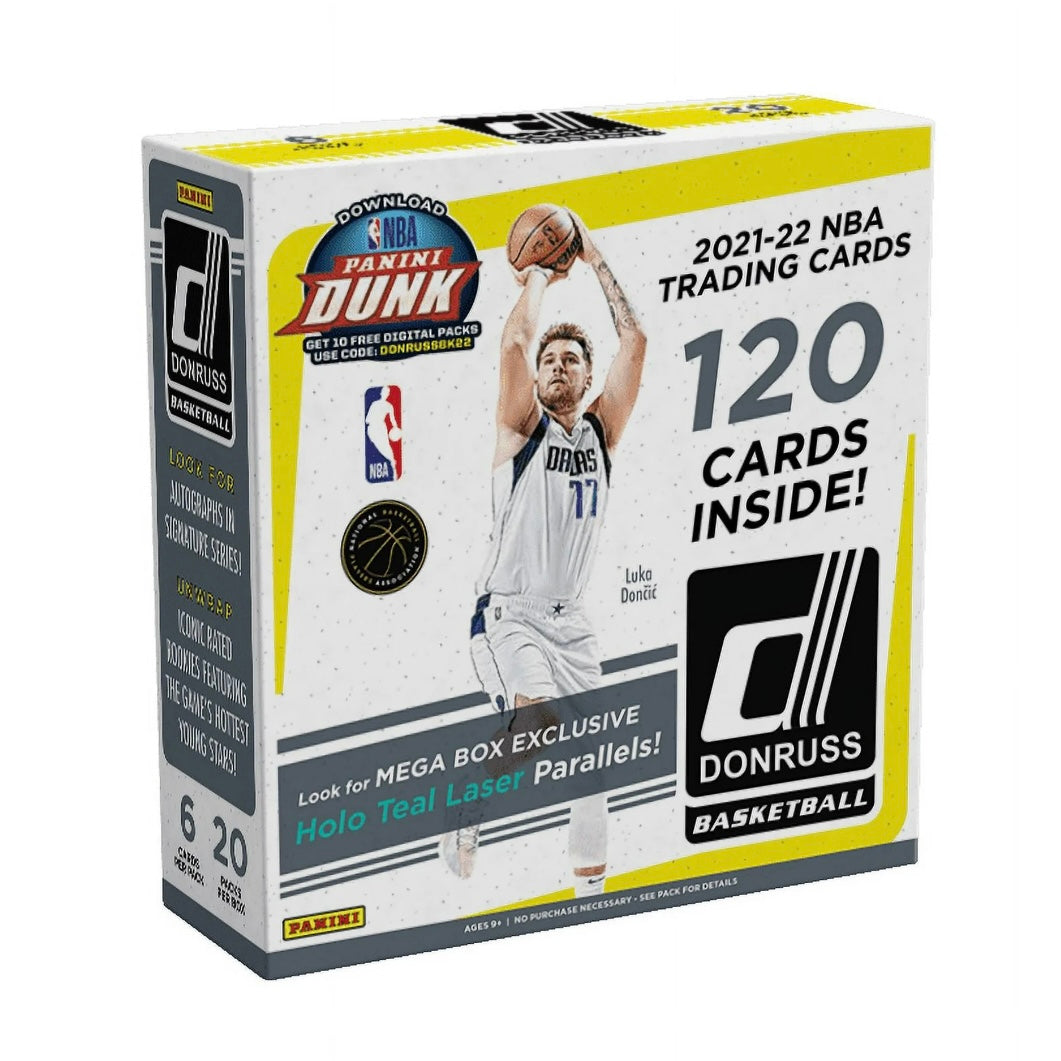 2021-2022 Panini Donruss Basketball Mega Box - NBA Trading Cards Collection for Collectors & Fans - Perfect for Sports Memorabilia, Investment & Gift Giving