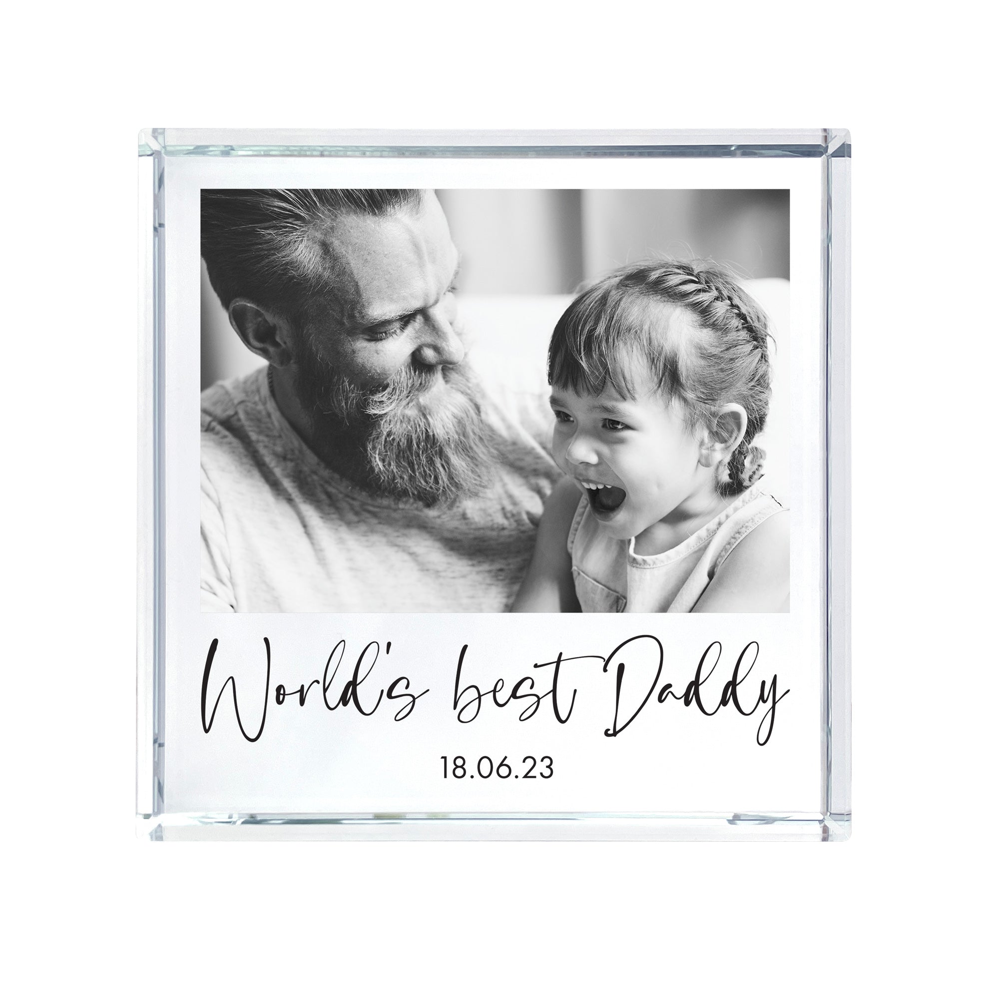 Personalized Free Text Engraved Photo Crystal Keepsake - Custom Gift for Anniversary, Wedding, Birthday & Special Occasions