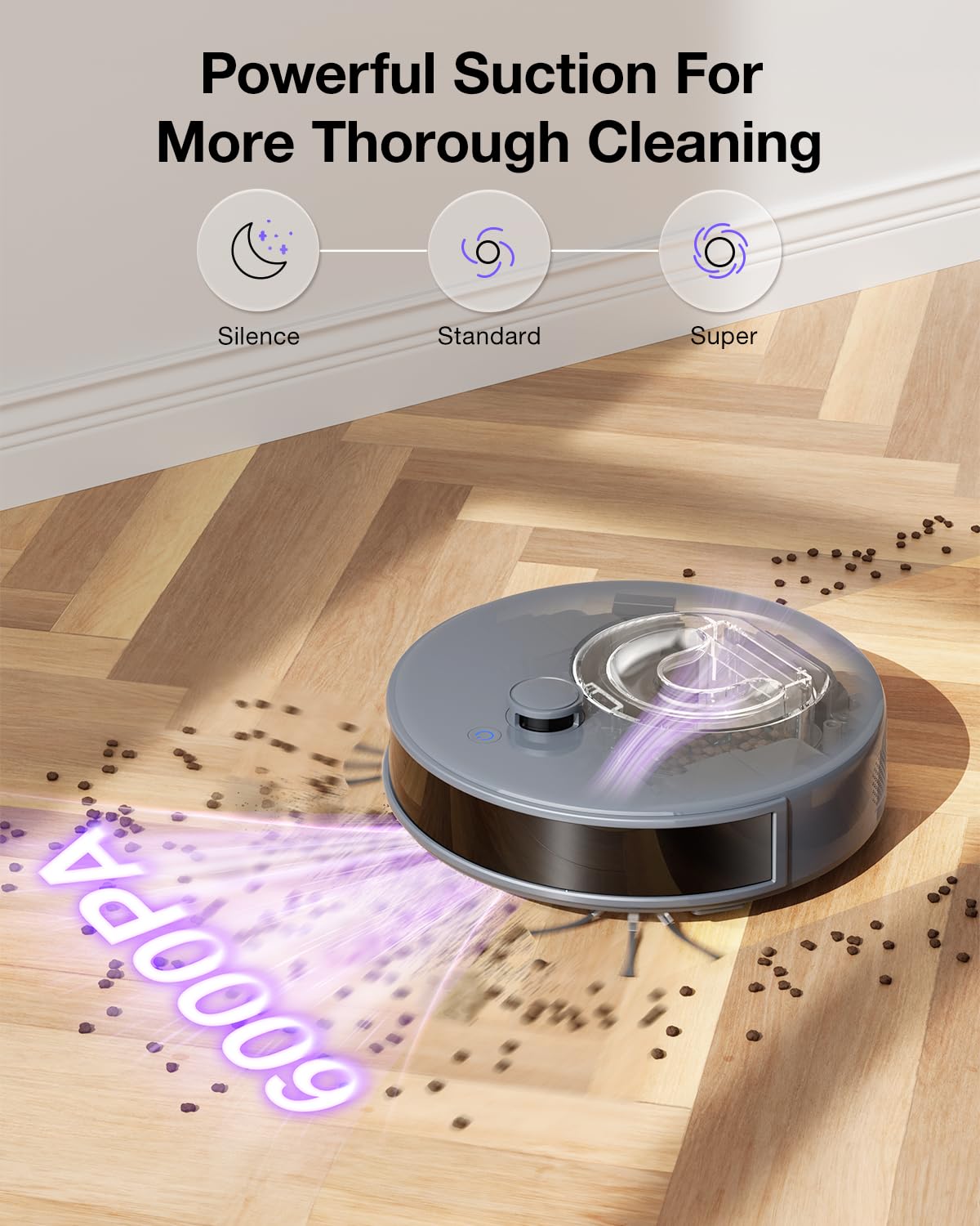 OKP L7 Robot Vacuum and Mop Combo - 6000Pa Strong Suction, LiDAR Navigation & 3D Mapping for Hard Floors & Pet Hair - Smart No-Go Zones, WiFi/App/Alexa Control - Perfect for Daily Cleaning, Pet Owners & Smart Homes