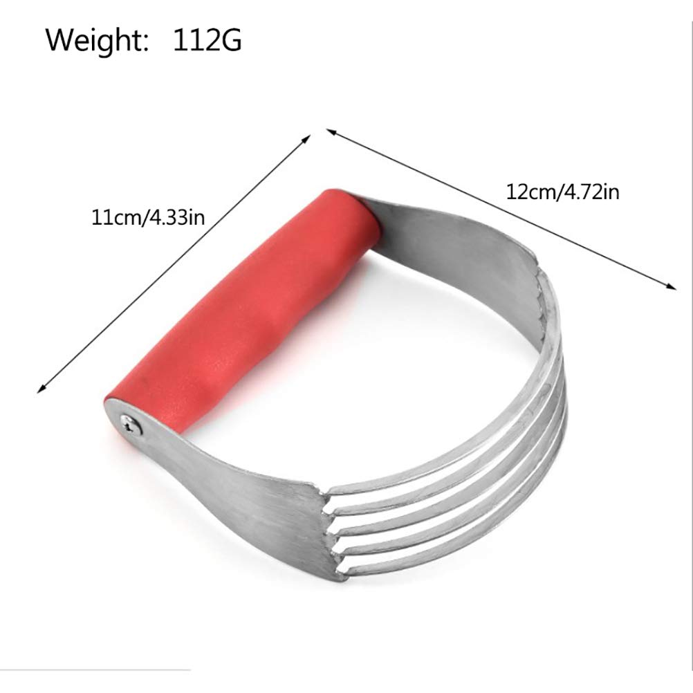 Stainless Steel Dough Mixer - Handheld Pastry Cutter & Flour Blender for Baking with Non-Slip Handle - Perfect for Homemade Bread, Pizza Dough & Pastry Making