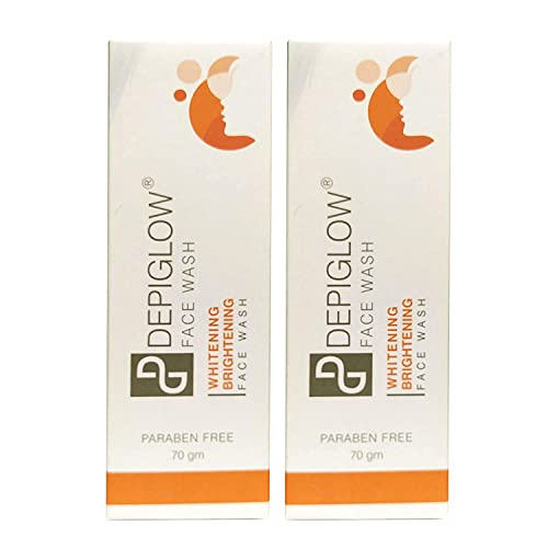 DEPIGLOW Skin Brightening & Whitening Face Wash - Deep Cleansing Creamy Facial Cleanser for All Skin Types (2 Pack, 140g Total) | Gentle Daily Use for Glowing Complexion