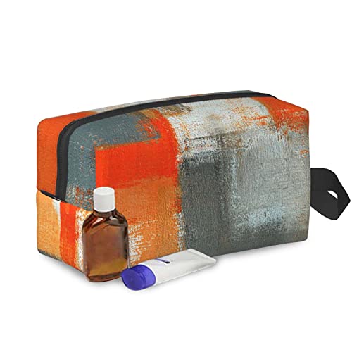 Orange Grey Abstract Art