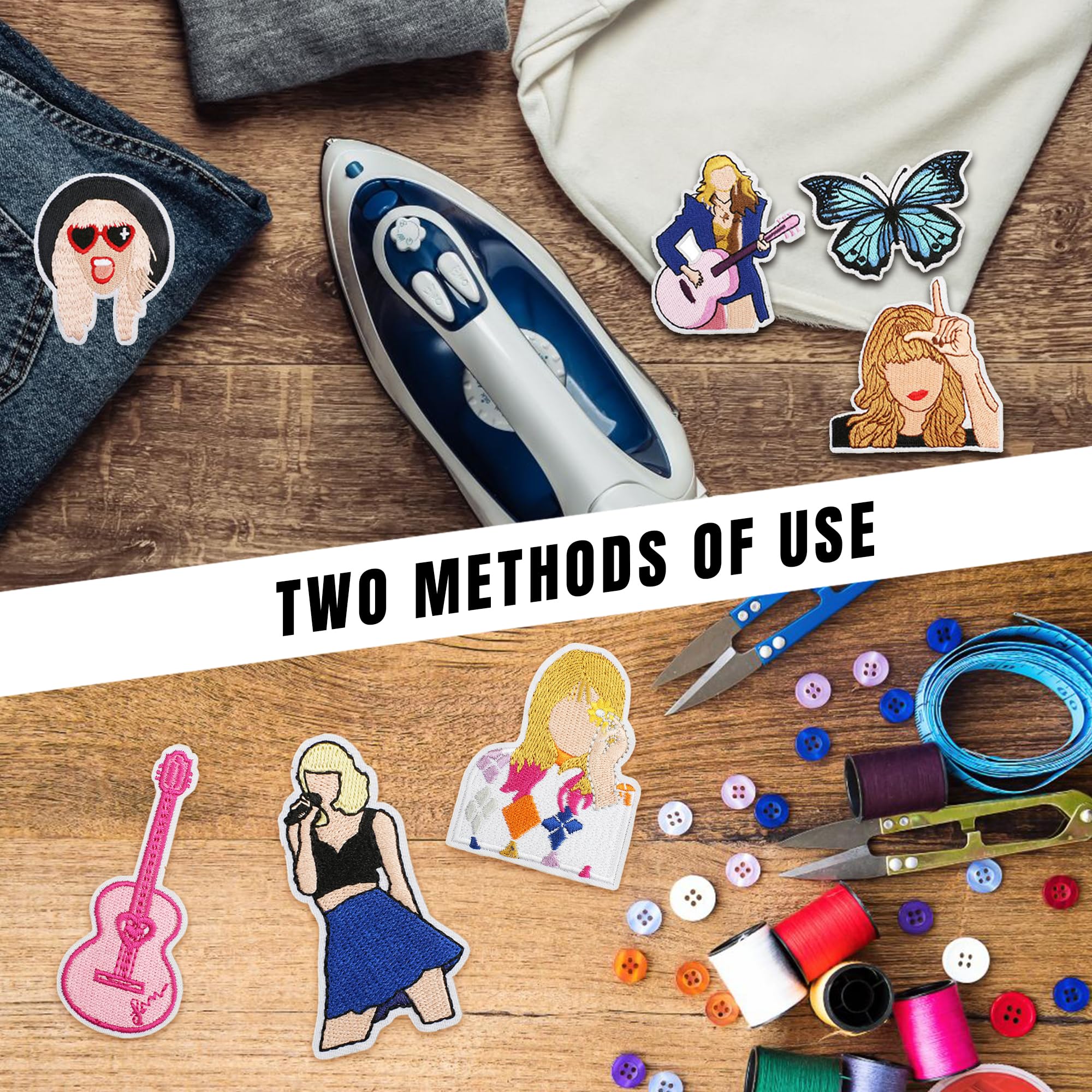 18PCS Embroidered Iron-On & Sew-On Patches - Taylor Swift Inspired Music Appliques for Clothes, Jackets, Jeans, Backpacks & Hats - Perfect Gifts for Music Fans (DIY Fashion & Costume Accessories)