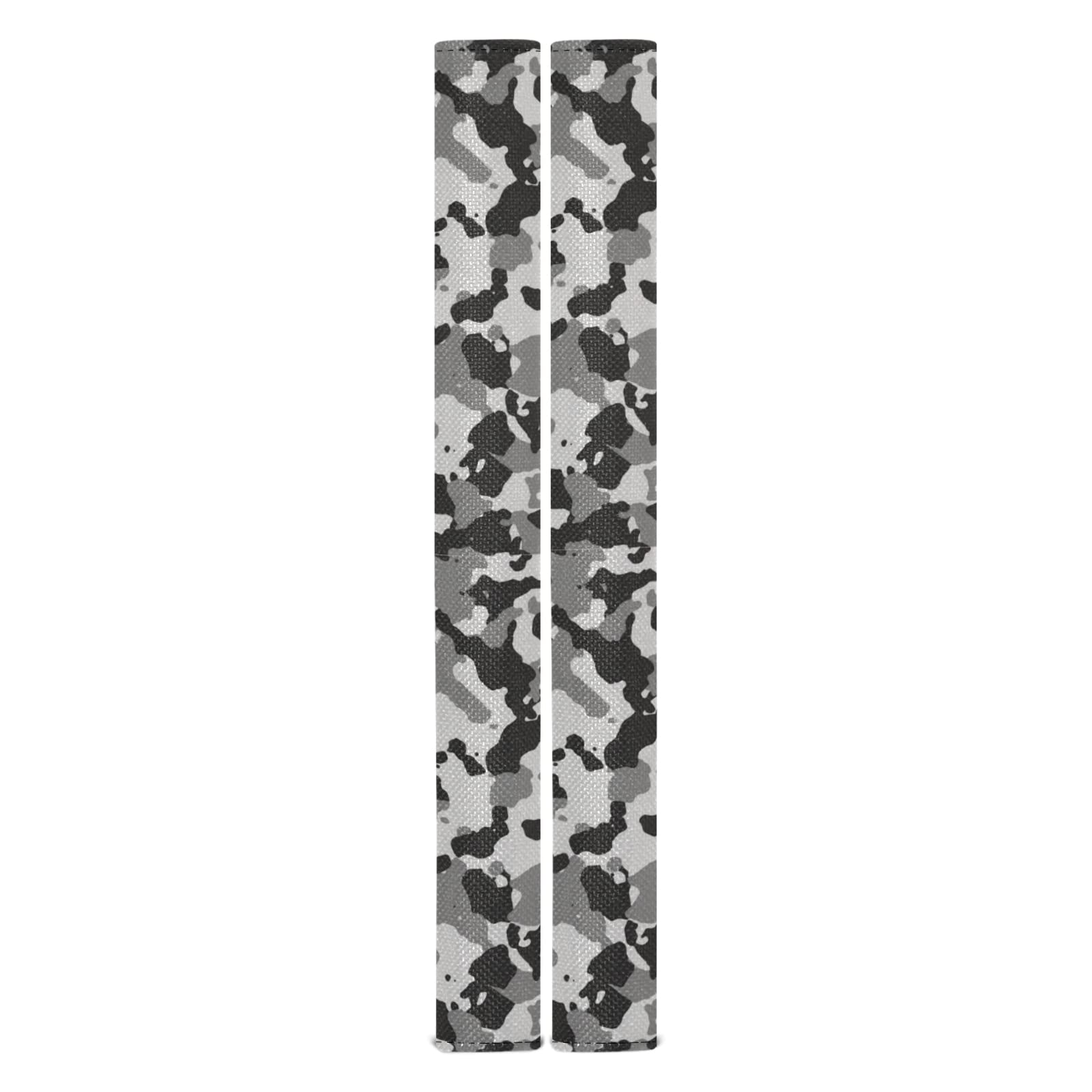 Camo Refrigerator Handle Cover - Anti-Skid Black Gray White Camouflage Pattern Kitchen Appliance Protector for Fridge & Oven - Prevents Fingerprints & Food Stains - Perfect for Modern Kitchens & Home Decor