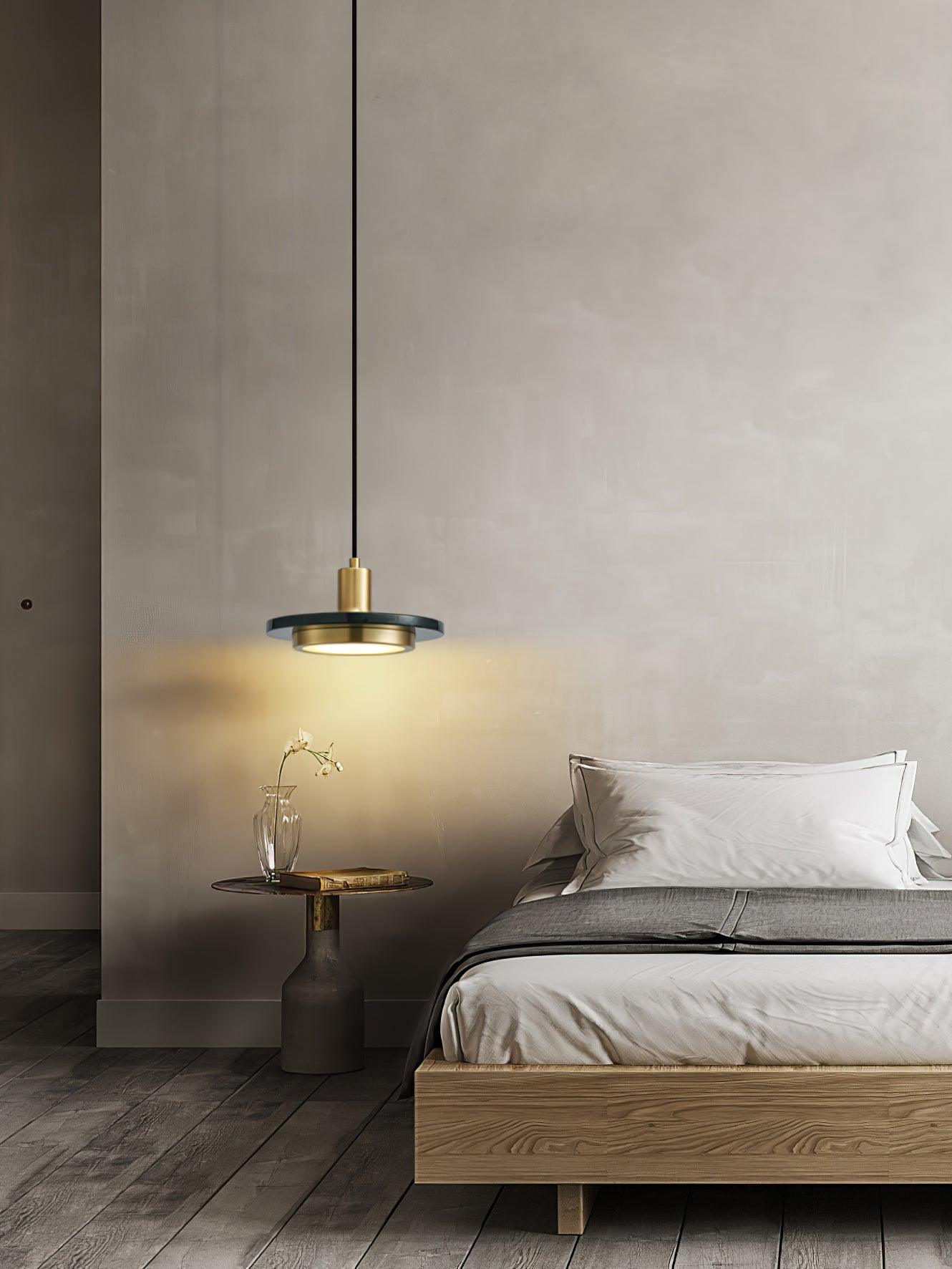 Modern Double Circle Pendant Light Fixture - Industrial Chic Hanging Lamp for Kitchen Island, Dining Room & Living Room Decor