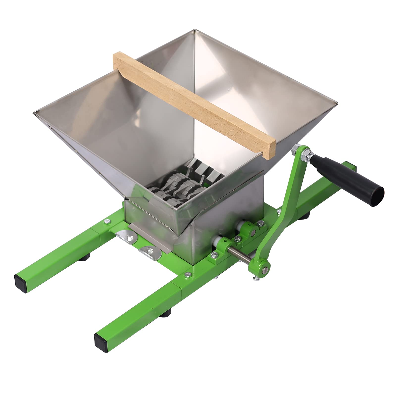 Stainless Steel 1.8 Gallon Manual Fruit Crusher - Apple Grape Juicer Grinder for Wine & Cider Pressing | Perfect for Home Brewing, Juice Making & Winemaking