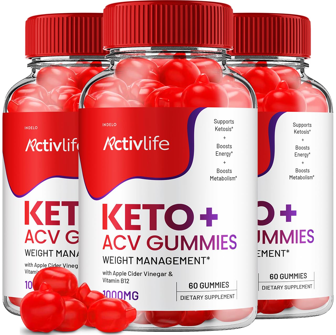 ActivLife Keto ACV Gummies - Apple Cider Vinegar Weight Management Supplement with 1000mg Advanced Formula (3 Pack - 180 Gummies) for Energy Boost & Digestive Health | Supports Ketosis & Healthy Lifestyle