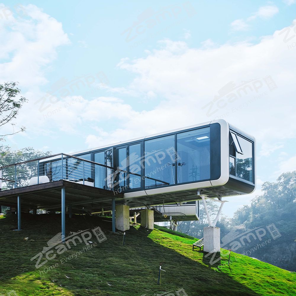 Zcamp A7 Glass Prefab House - Modern Prefabricated Glass Tiny Home for Backyard, Vacation & Off-Grid Living | Easy Assembly, Energy Efficient & Stylish Outdoor Retreat