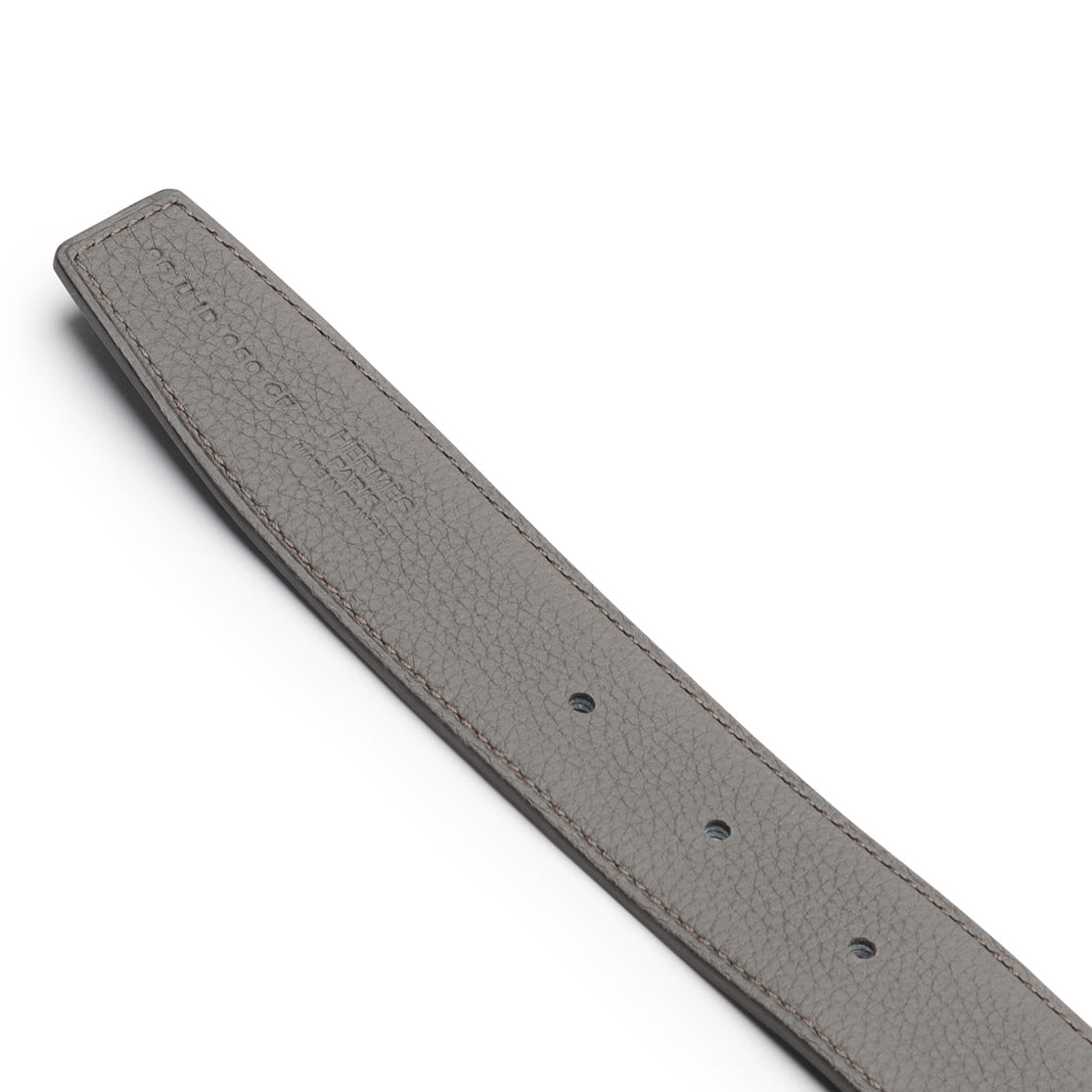 Hermès Paris H Buckle Reversible Leather Belt 32mm Black & Étain - Luxury Unisex Fashion Accessory for Office & Casual Wear