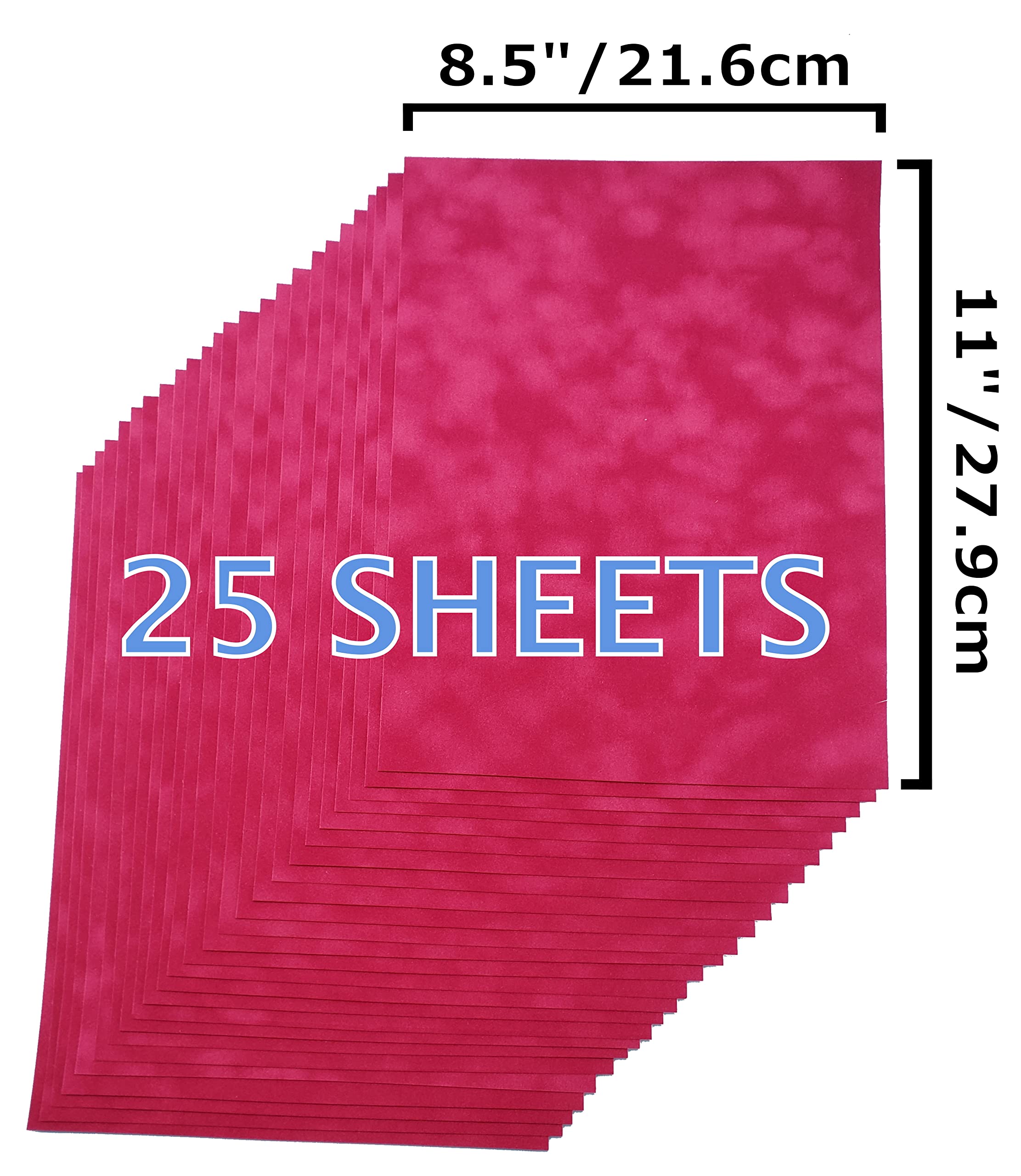 Self-Adhesive Velvet Paper - 25 Sheets (8.5 x 11 Inch) Premium Suede Craft Paper with Sticky Backing - Soft Flexible Velour Sheets for DIY Scrapbooking, Card Making, Gift Wrapping & Home Decor (Platinum)