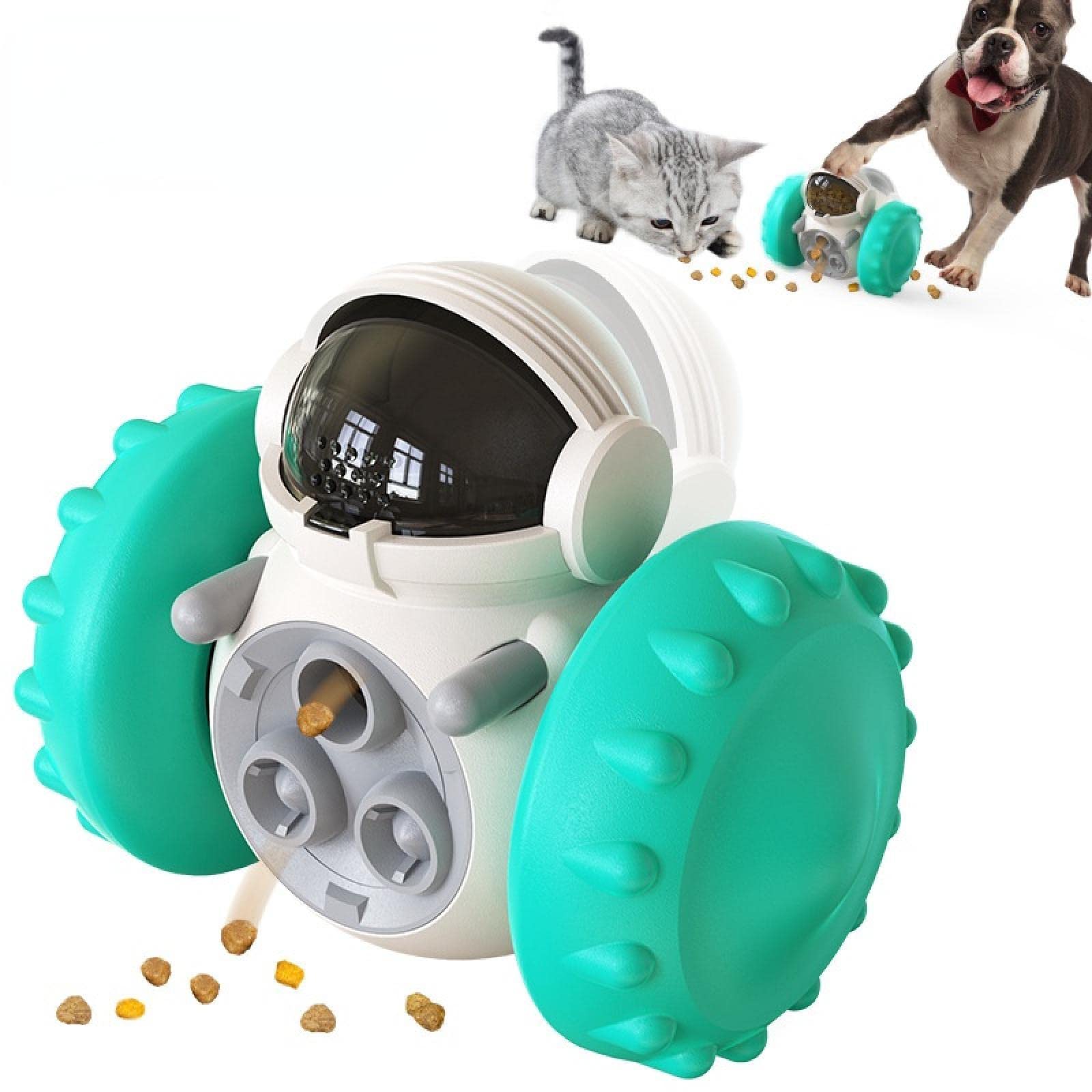 Automatic Dog Feeder & Cat Food Dispenser - Smart Pet Feeder for Small & Medium Dogs & Cats - Slow Feeder Bowl with Timer - Perfect for Travel, Workdays & Portion Control