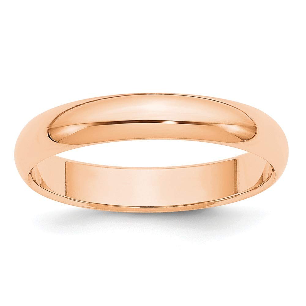 10K Gold Half Round Band Ring for Women - White, Yellow, Rose Gold - Multiple Sizes & Widths | Perfect Wedding, Anniversary, Birthday Gift & Everyday Jewelry