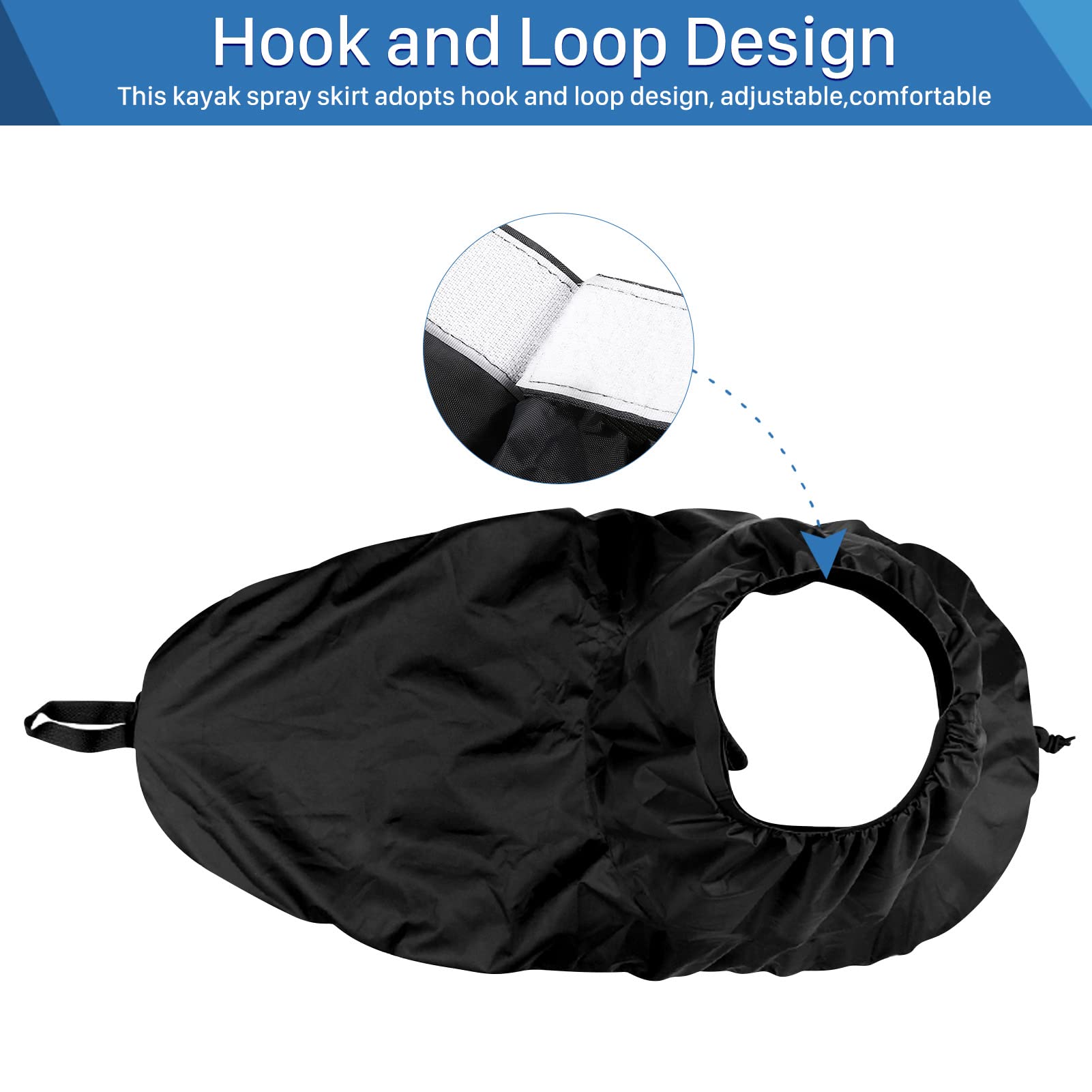 **Cocoarm Universal Adjustable Waterproof Kayak Spray Skirt - Nylon Kayaking Skirt for Canoeing & Whitewater Rafting - Perfect for Kayak Accessories & Water Sports Gear**    *(Use Case: Ideal for kayaking, canoeing, whitewater rafting, and outdoor water adventures to keep you dry and secure in rough conditions.)*