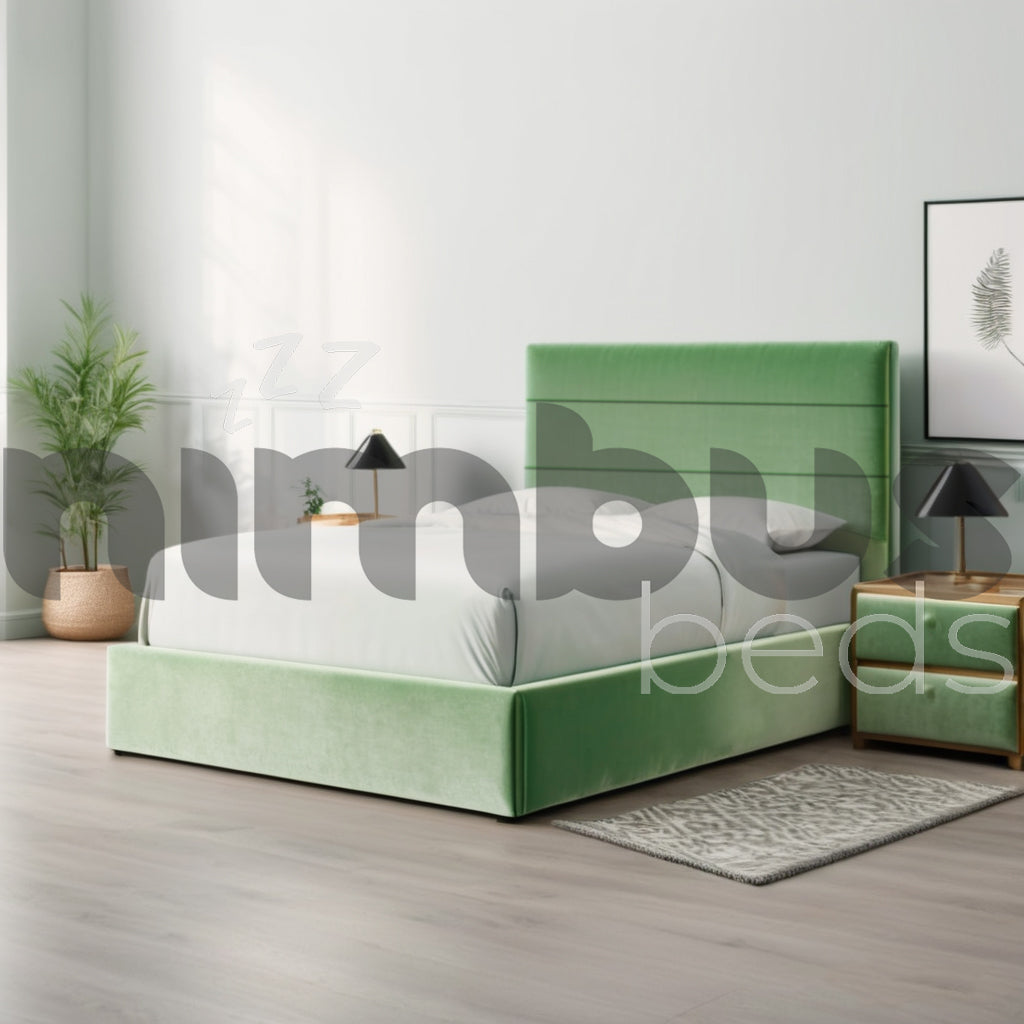 Modern 3-Panel Bed Frame - Sturdy & Stylish Platform Bed for Bedroom, Guest Room, or Dorm | Easy Assembly & Space-Saving Design