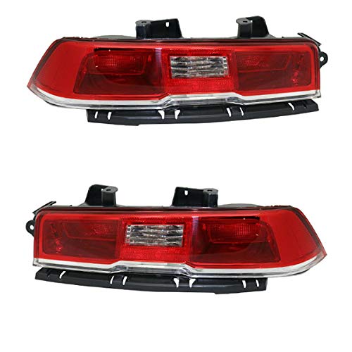 Compatible with 2014-2015 Chevy Camaro Non-LED Taillight Replacement Set - Left & Right Rear Brake Lights with Bulbs | Perfect for Night Driving & Car Restoration Projects