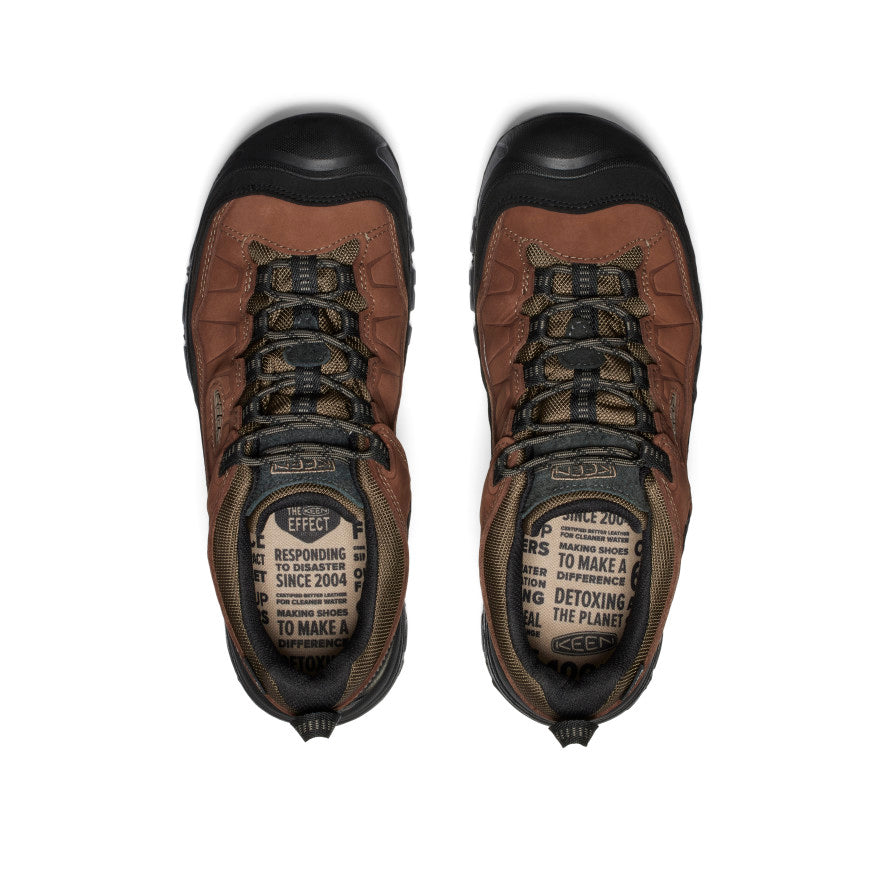 Men's Targhee IV Wide Waterproof Hiking Shoes - Bison/Black | Durable Outdoor Trekking Boots for Trail Running & Mountain Climbing