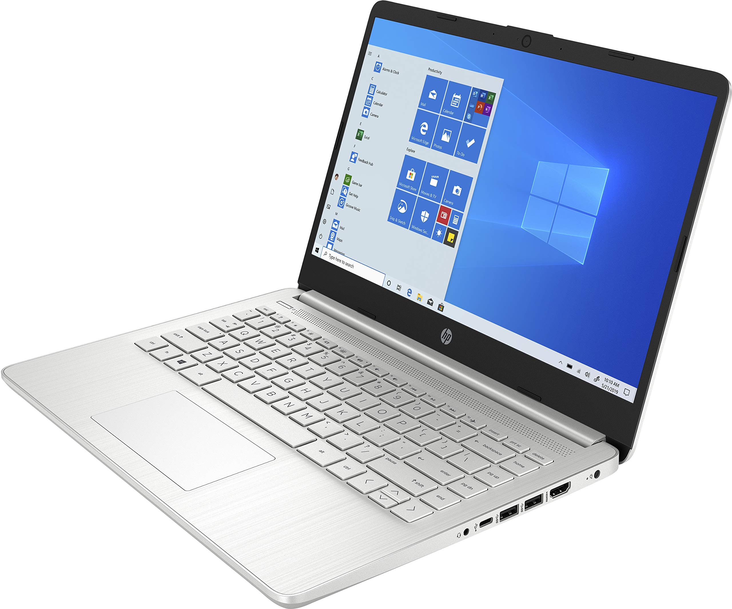 HP 14s-dq2510sa 14-inch HD Laptop - Intel Core i3 Dual-Core Processor, 4GB RAM, 256GB SSD, Windows 10 (Renewed) | Perfect for Home Office, Online Learning & Remote Work