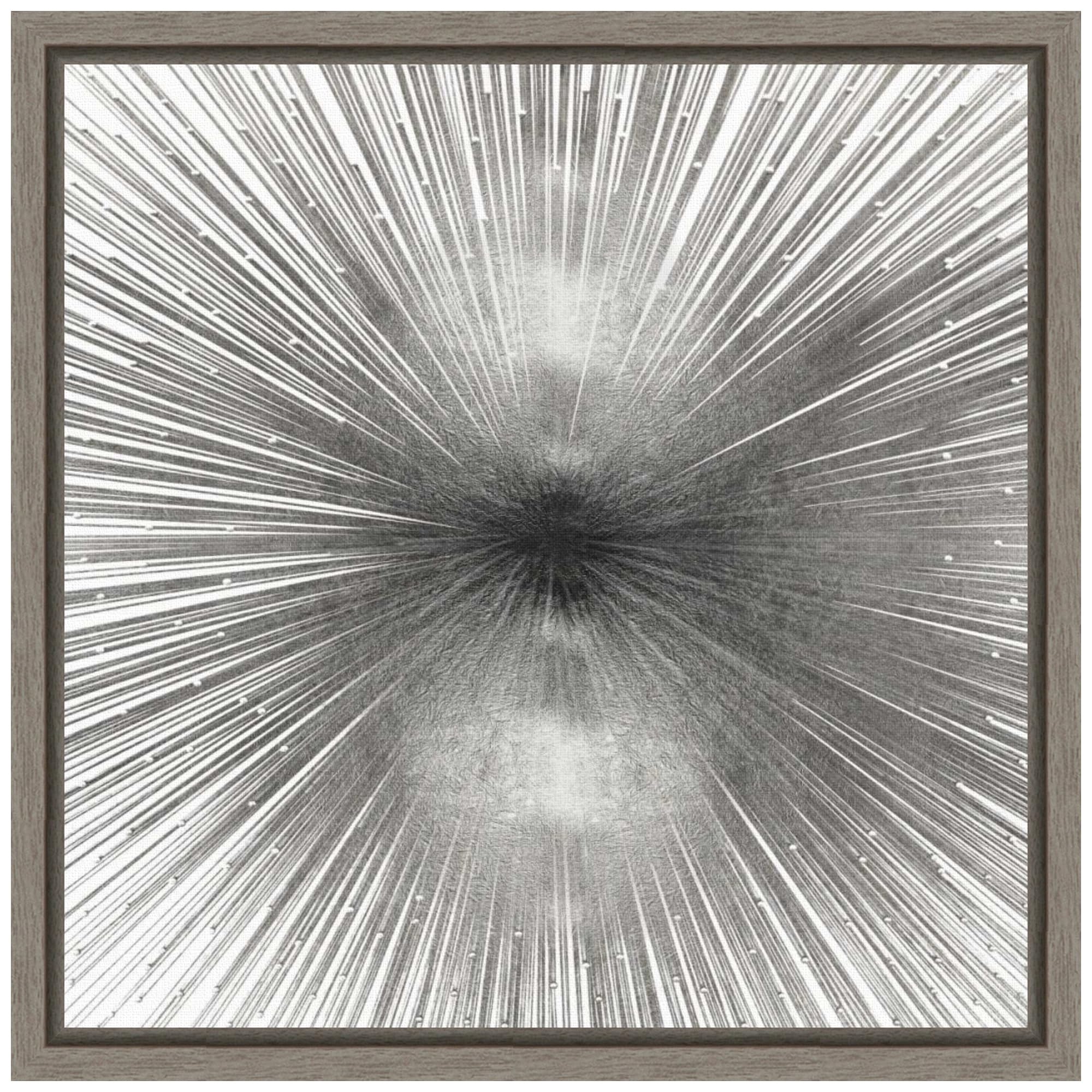Amanti Art 16x16 Inch Framed Canvas Wall Art - Radiant Silver Abstract Painting by Abby Young, Country Rustic Decor for Living Room, Bedroom, Bathroom | Perfect for Home, Office & Gift Giving