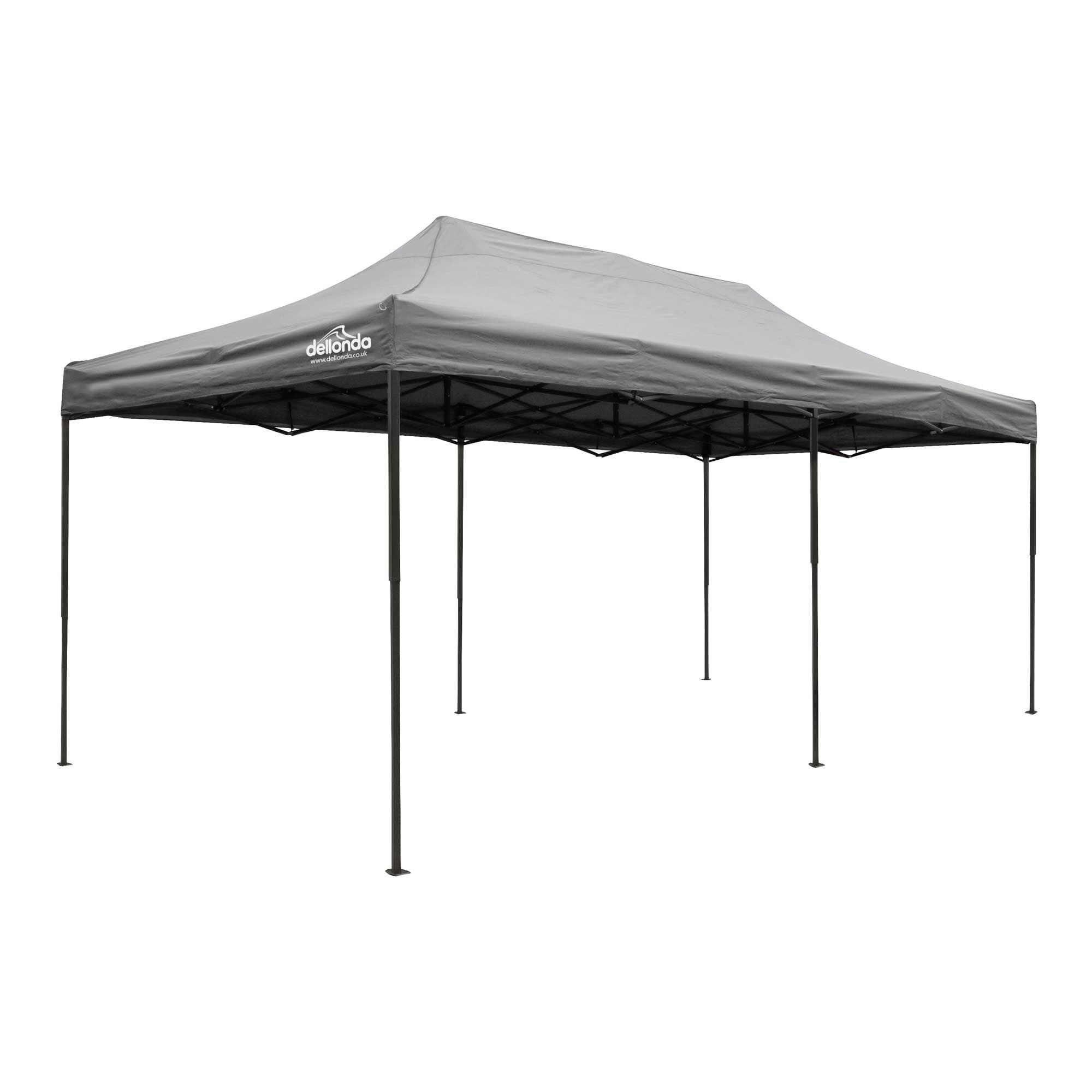 Premium 3x6m Pop Up Gazebo Canopy Tent - Waterproof & UV Resistant with Carry Bag, Stakes & Weight Bags - Grey DG141 - Perfect for Outdoor Parties, Camping, Beach & Backyard Events