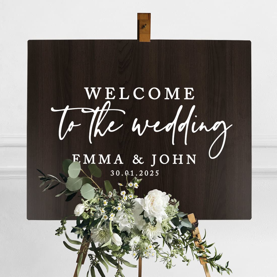 Custom Wooden Welcome Sign for Wedding - 16