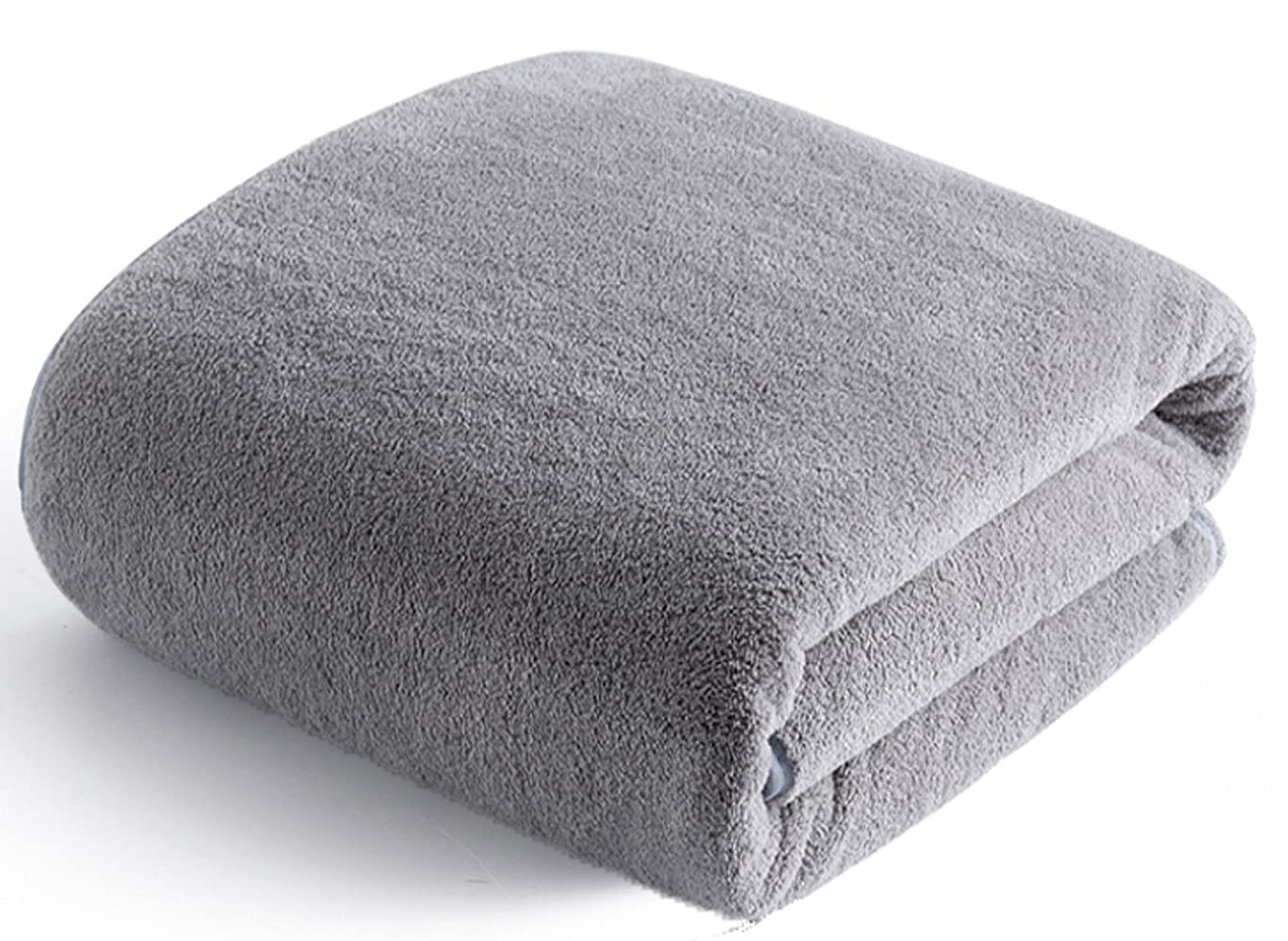 Premium Luxury Microfiber Bath Towels - Extra Large 36x72 Inches, Ultra Soft & Absorbent, Quick Drying Beach & Bath Sheets - Coral Fleece Grey - Perfect for Spa, Pool, Gym & Home Use