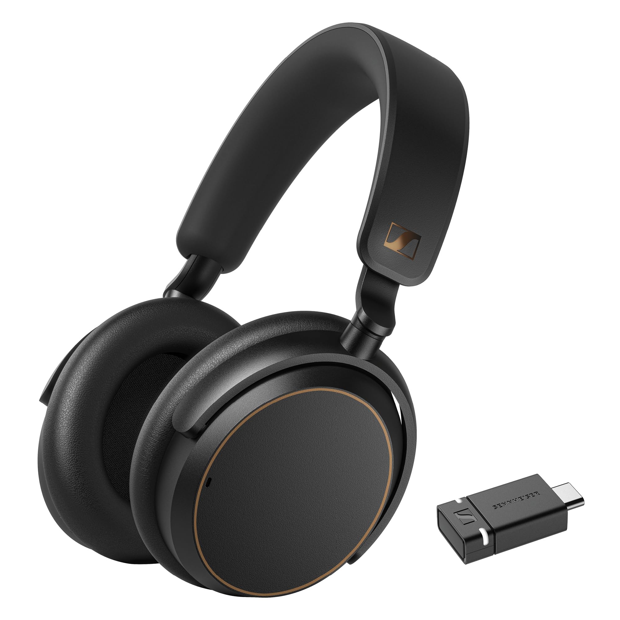 Sennheiser ACCENTUM Wireless Bluetooth Headphones with 50-Hour Battery Life, Hybrid ANC Noise Cancelling, All-Day Comfort & Crystal Clear Call Quality - Perfect for Travel, Work & Music Lovers (Black/Copper)