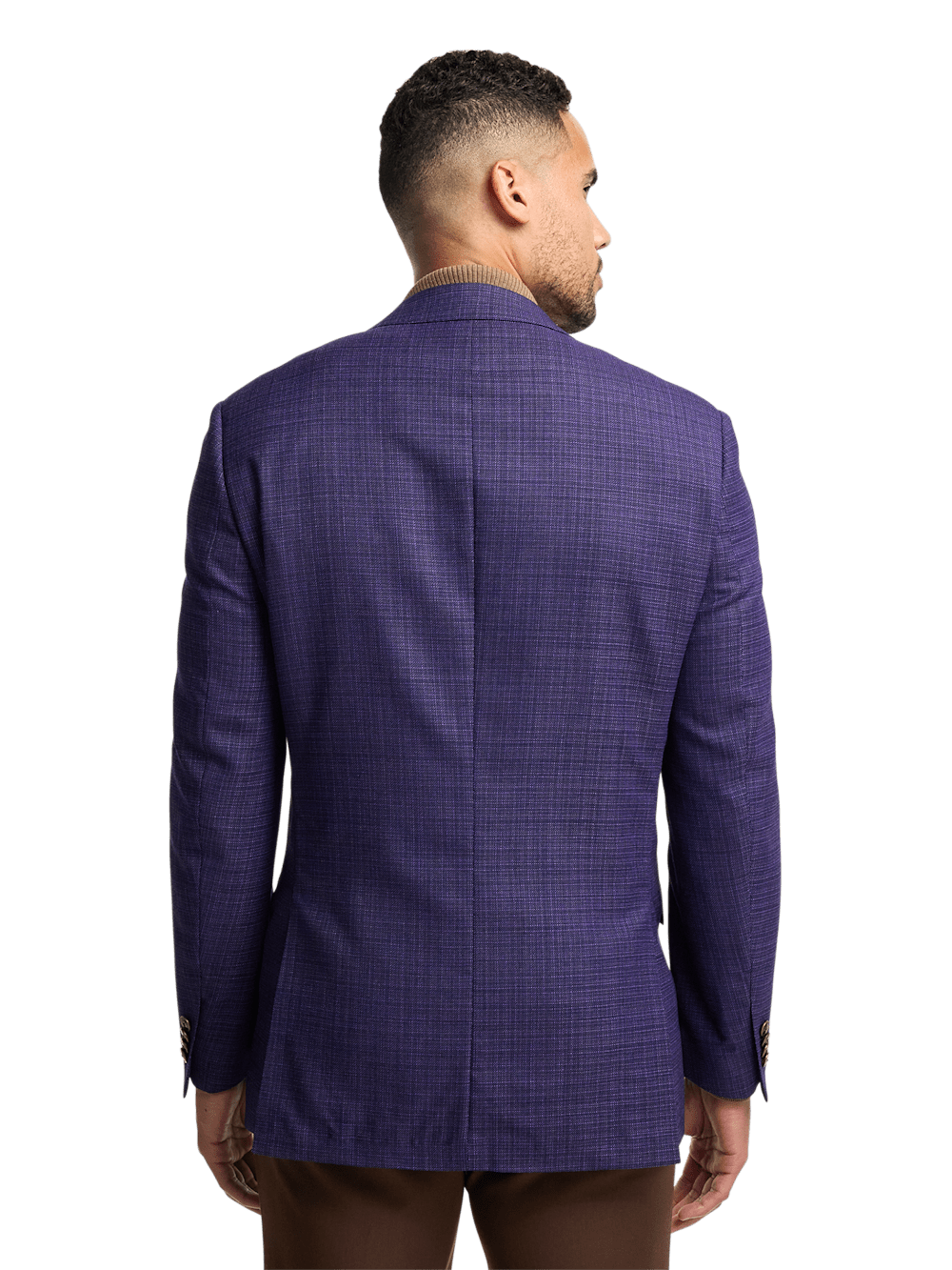 Premium Wool Single Breasted Notch Lapel Blazer for Men - Elegant Purple Business & Formal Jacket - Perfect for Office, Weddings & Special Occasions
