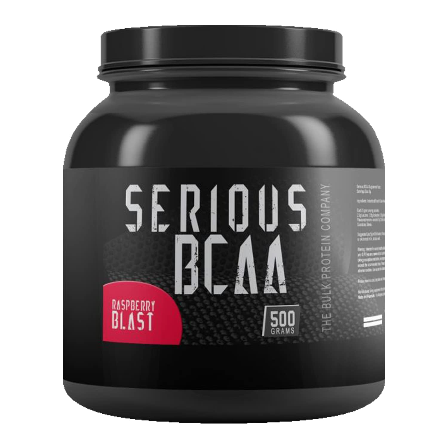 Serious BCAA Powder 500g (100 Servings) - Pre Workout Supplement for Muscle Growth & Recovery - Raspberry Blast Flavor by The Bulk Protein Company - Ideal for Gym, Fitness & Bodybuilding Training