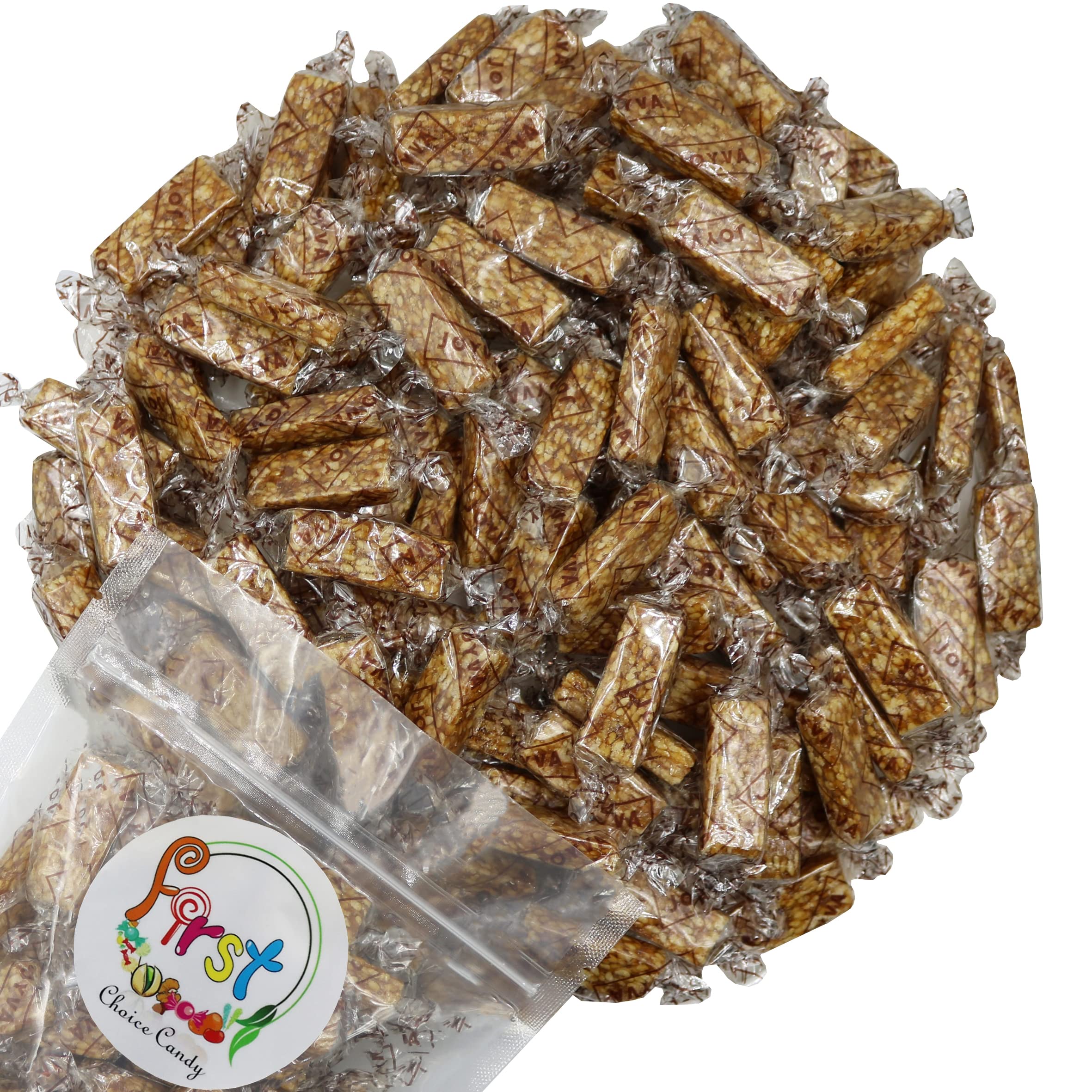 FirstChoiceCandy Honey Sesame Sticks - Crunchy Individually Wrapped Sesame Candy Snacks, Sweet & Nutritious On-The-Go Treat - Perfect for Office Snacks, Travel, Gifts & Healthy Desserts