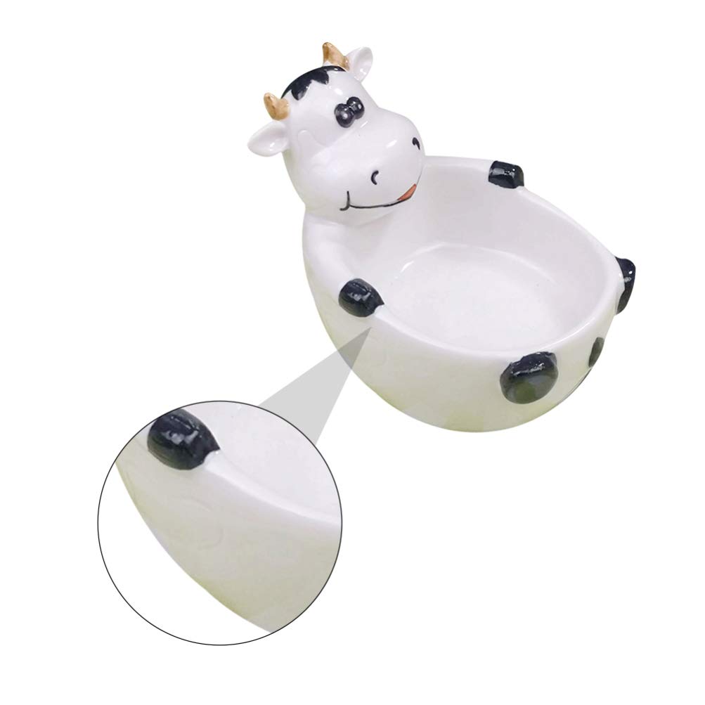 TOYANDONA Ceramic Cow Planter Succulent Pot - Farm Animal Flower Pot for Indoor Plants, Cactus, Office & Home Decor - Perfect for Desk, Windowsill & Gift Giving