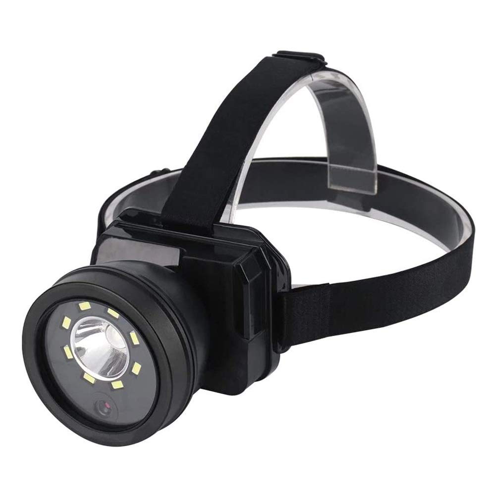 Rechargeable HD 1080P Camera LED Headlamp with 4000mAh Battery - Waterproof Hard Hat Light for Camping, Hiking, Mining & Night Work - 2 Modes Headlight Flashlight for Outdoor Adventures