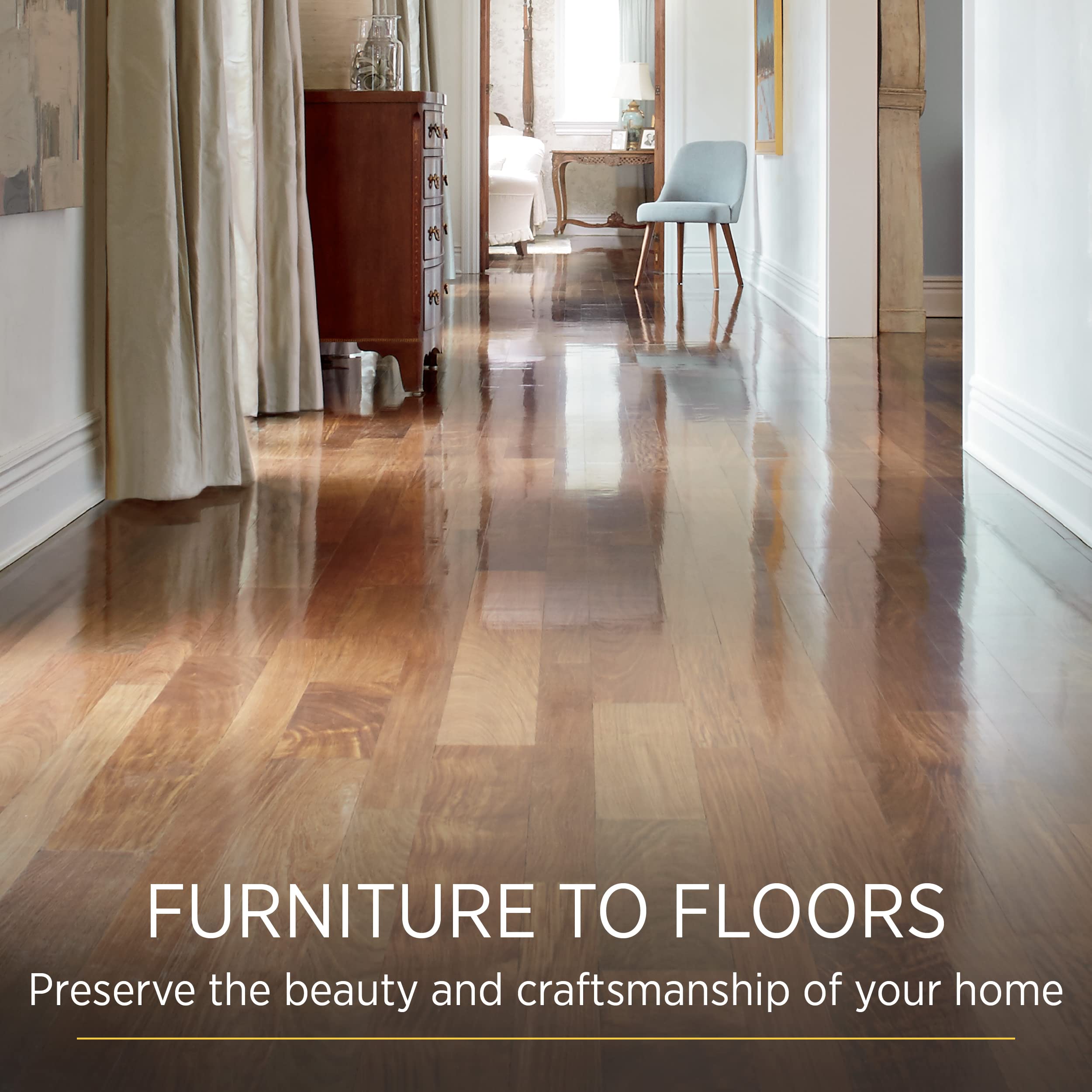 Minwax 40916 Clear Wipe-On Poly Water-Based Polyurethane Gloss Finish - Easy Application for Wood Furniture, Cabinets & DIY Projects