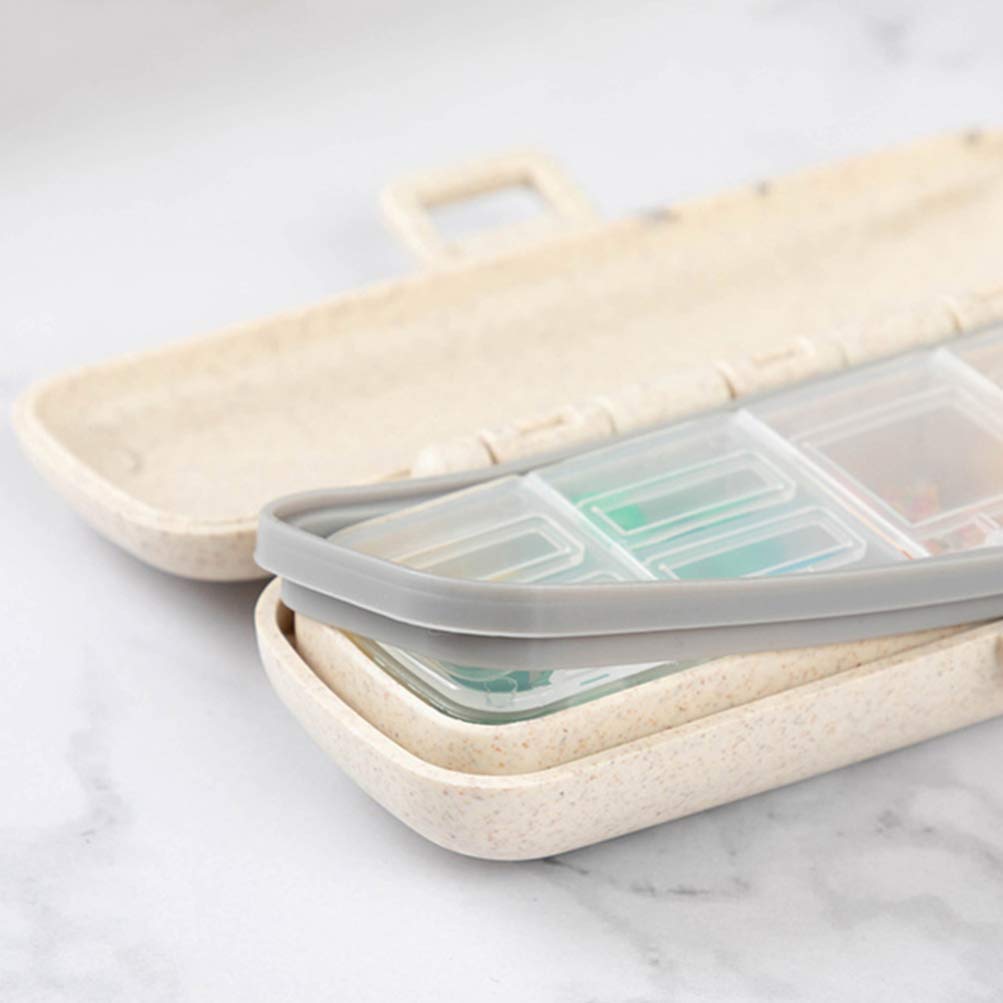 NUOBESTY 2-Pack Portable Pill Case Organizer - Compact Medicine Storage Box for Purse, Wallet & Travel | Perfect for Daily Use, Travel Essentials & Medication Management
