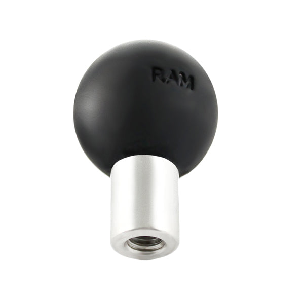 RAM B 348U 1/4-20 Female Threaded Hole with 1 Ball - Universal Mount for GPS, Cameras & Electronics - Perfect for Car, Boat & RV Installations