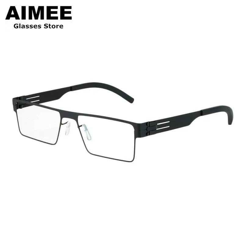 Aimee Women's Full Rim Square Stainless Steel Eyeglasses Frame 61004 - Stylish & Durable Eyewear for Work, Reading & Everyday Fashion