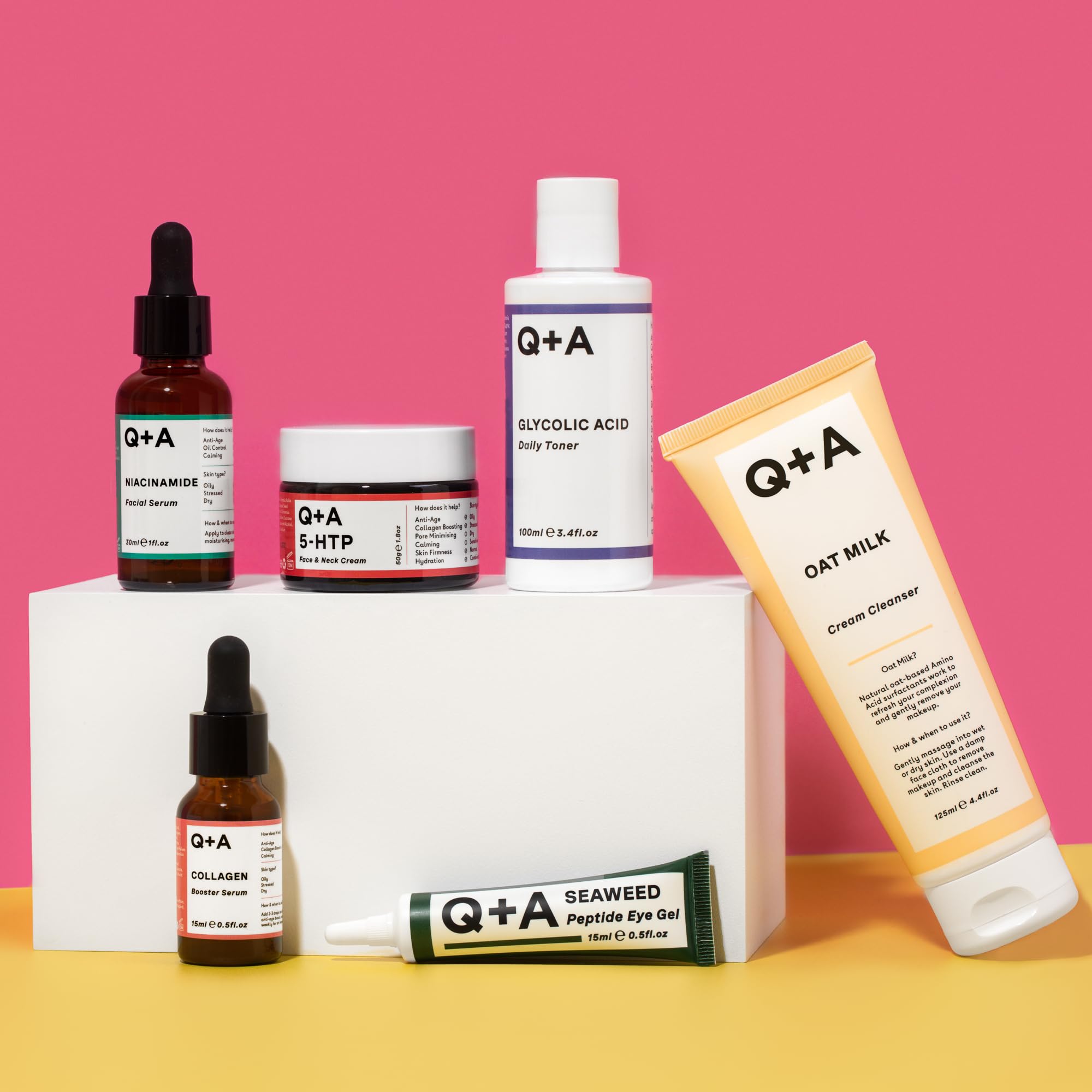 **Q+A Oat Milk Cream Cleanser - Gentle Makeup Remover & Hydrating Face Wash with Organic Oat Milk & Oat Seed Oil | Soothes & Nourishes Skin | Perfect for Daily Cleansing & Sensitive Skin Care (125ml)**