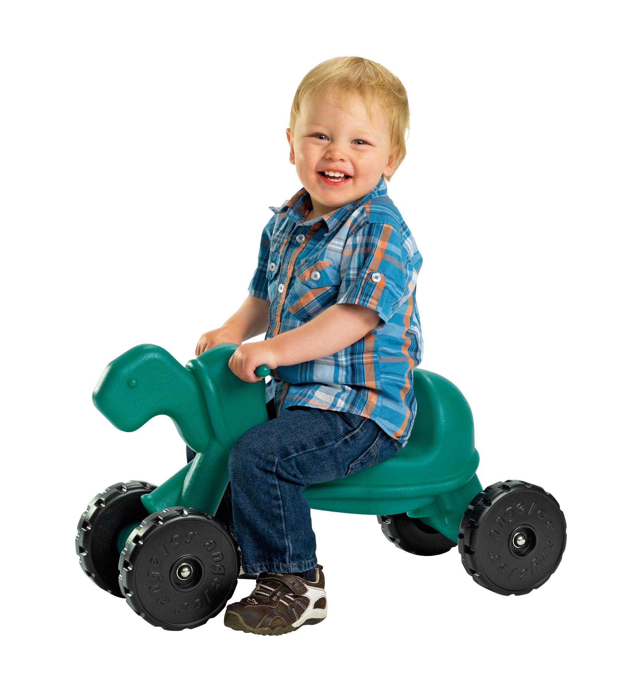 Angeles Ride-On Tortoise Toy for Kids - Interactive Push and Play Turtle for Toddlers - Indoor & Outdoor Fun, Perfect for Playrooms, Daycares, and Backyard Adventures