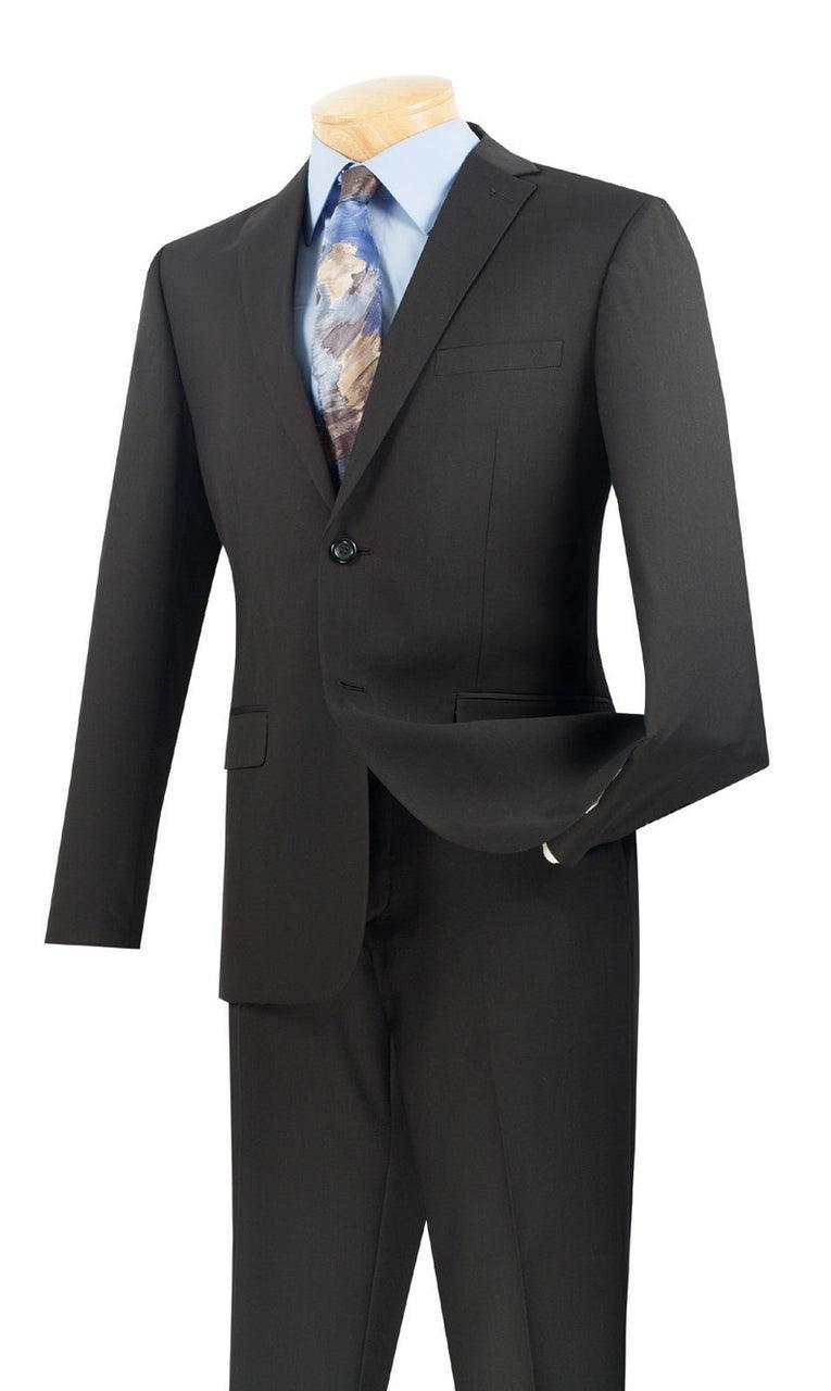 Men's Ultra Slim Fit 2-Piece Suit in Black | Formal Business Attire for Weddings, Interviews & Office Wear