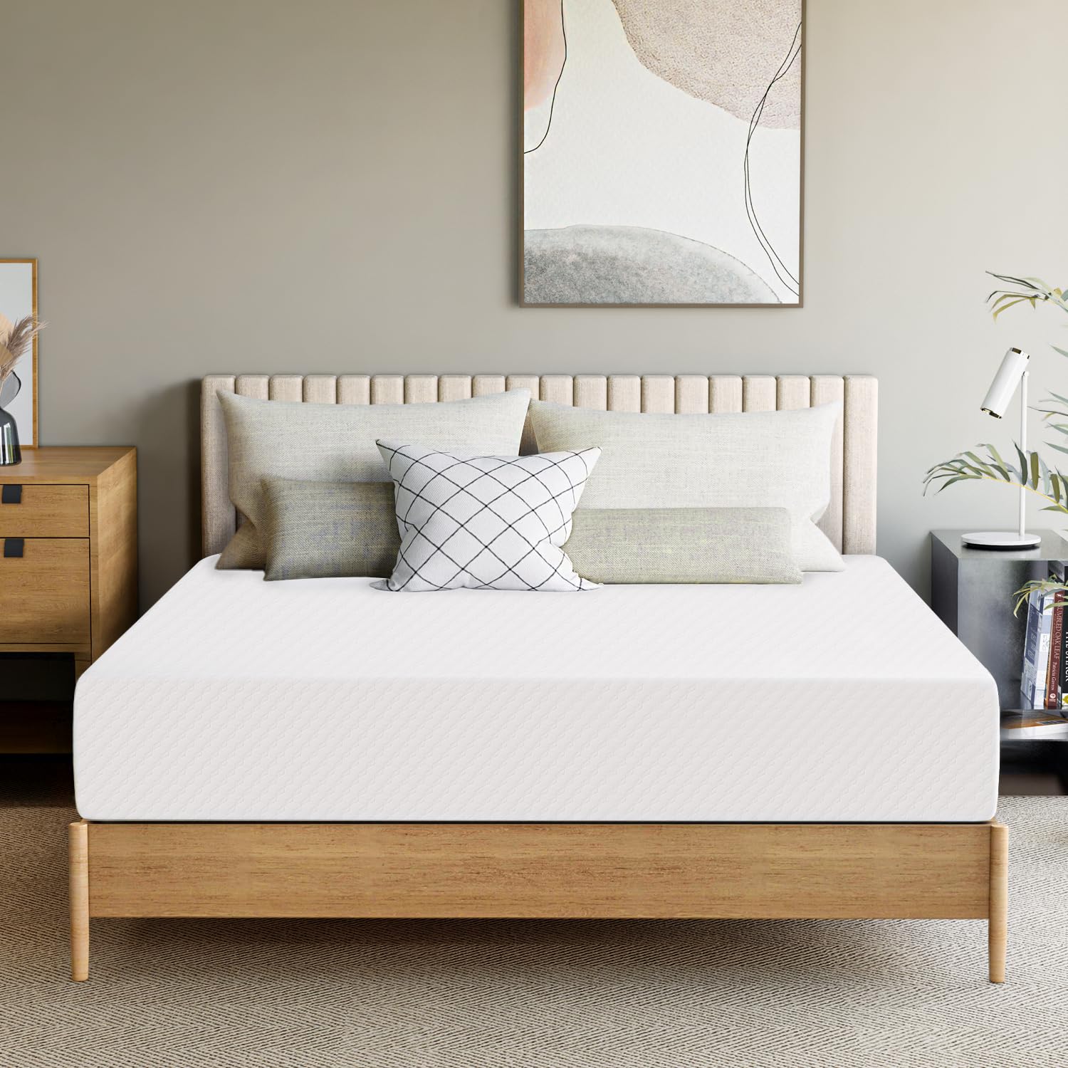 10 Inch Queen Cooling Gel Memory Foam Mattress - Medium Firm, Breathable & Pressure Relieving - CertiPUR-US Certified, No Fiberglass - Mattress in a Box for Kids & Adults - Perfect for Hot Sleepers & Back Pain Relief