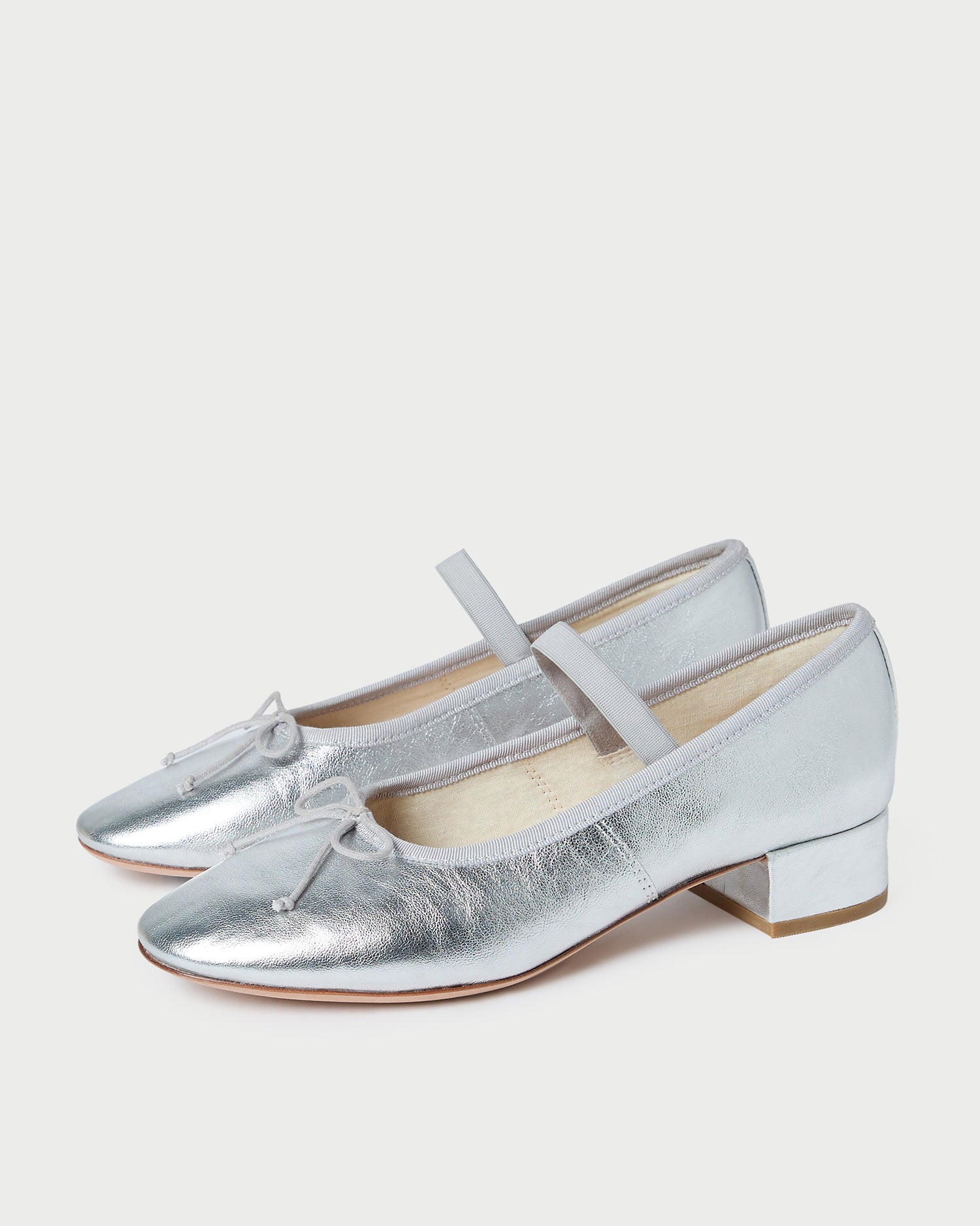 Odile Women's Silver Leather Ballet Flats - Comfortable & Stylish Shoes for Work, Dance, and Everyday Wear
