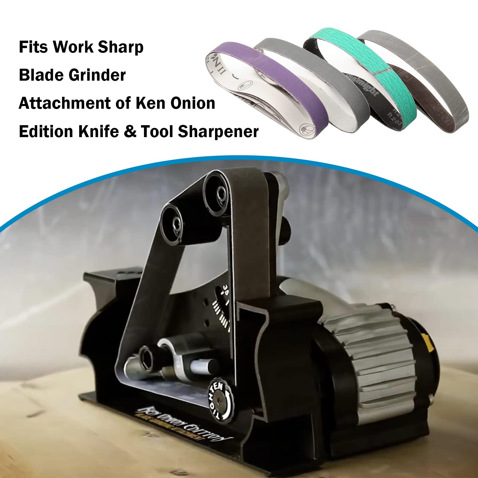 1 x 18 Inch Sanding Belts for Knife Sharpening - 12-Pack Grit Kit (120, 240, 400, 600, 1000, 2500) - Compatible with Work Sharp Blade Grinder & Ken Onion Edition Knife Sharpener - Perfect for DIY Knife Maintenance, Woodworking, and Metal Polishing