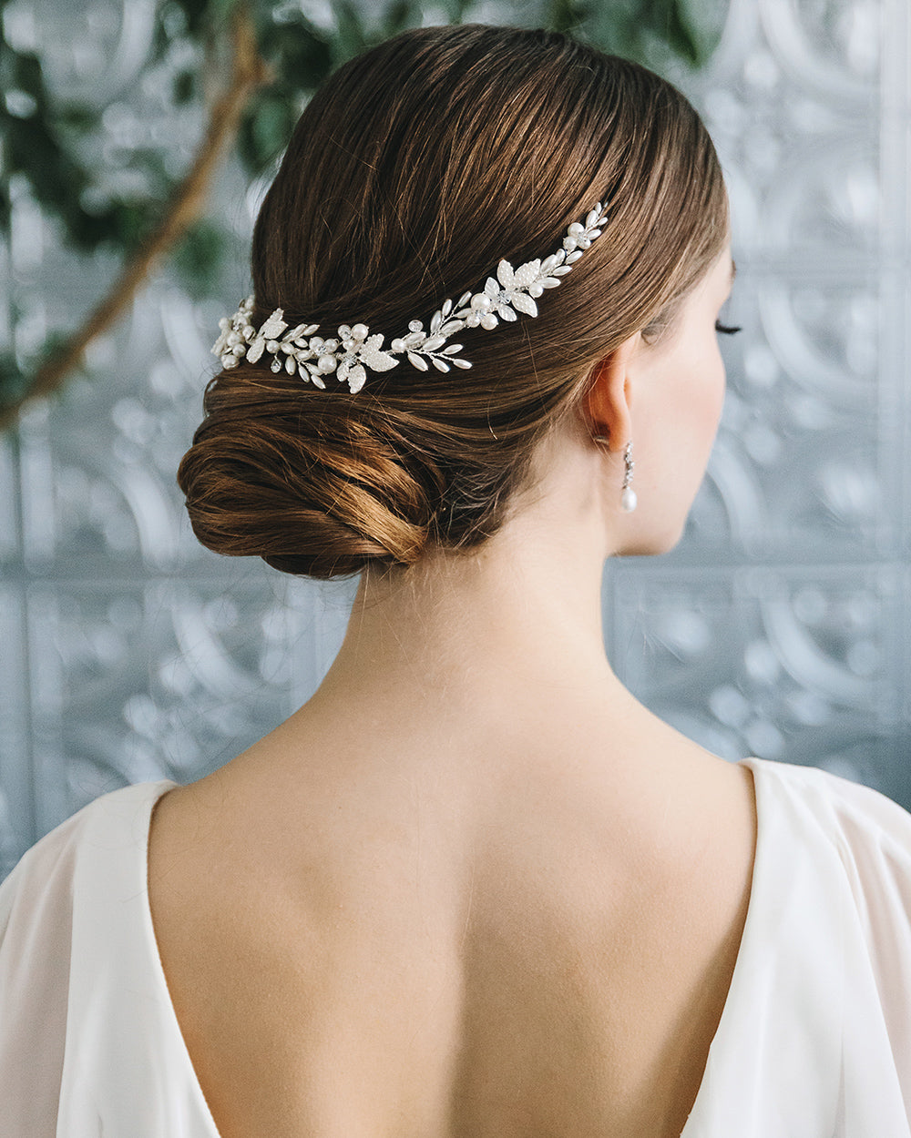 Morgan Pearl Hair Vine - Elegant Bridal Hair Accessory for Weddings, Prom & Special Occasions | Handmade Pearl Headpiece with Crystal Accents