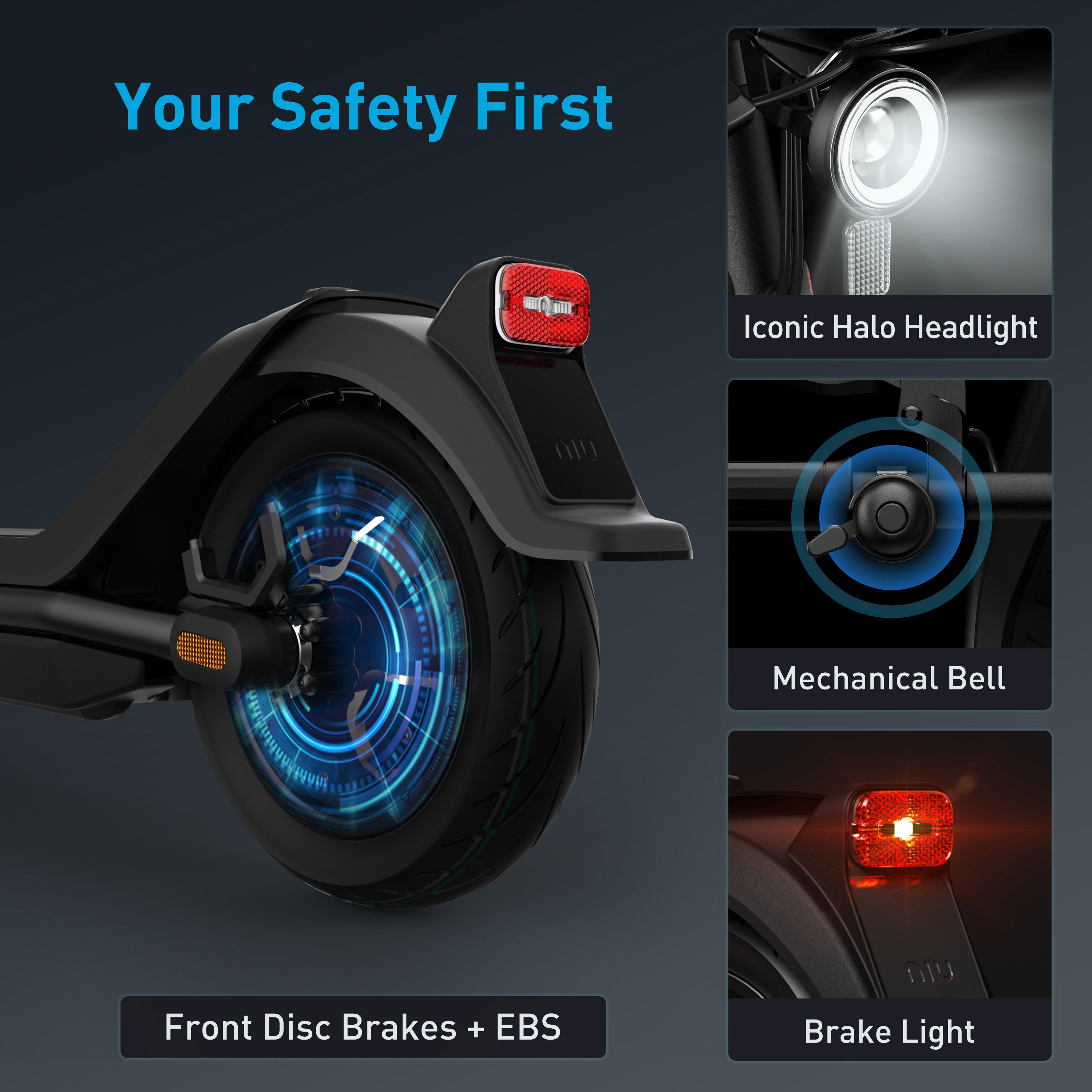 NIU KQi3 Sport Electric Scooter - 17.4mph Max Speed, 24.9 Mile Range - Portable Commuter Scooter for Adults - Perfect for Urban Travel & Short Commutes