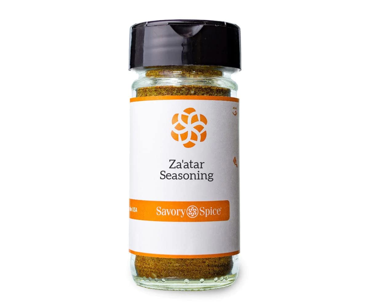 Premium Za'atar Spice Blend with Sumac, Sesame, Cumin & Mediterranean Herbs | All-Natural Seasoning for Chicken, Fish, Lamb & Salads | Zesty Middle Eastern Spice Mix (4.3 oz Resealable Bag) - Perfect for Grilling, Roasting & Homemade Flatbreads