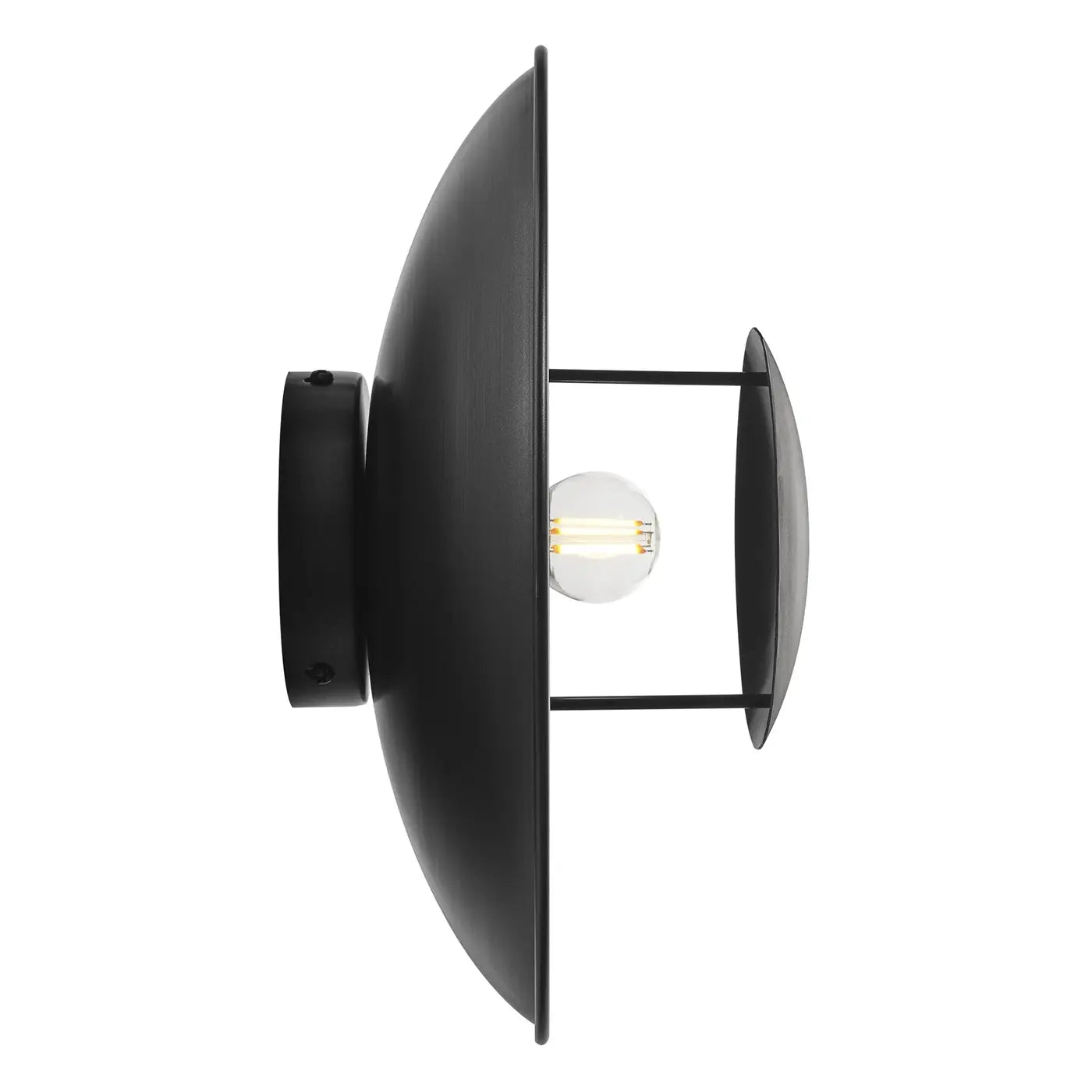 Boston Round Metal Diffuser Wall Light - Vintage Industrial Style with Multiple Finishes - Perfect for Living Room, Bedroom & Hallway Lighting