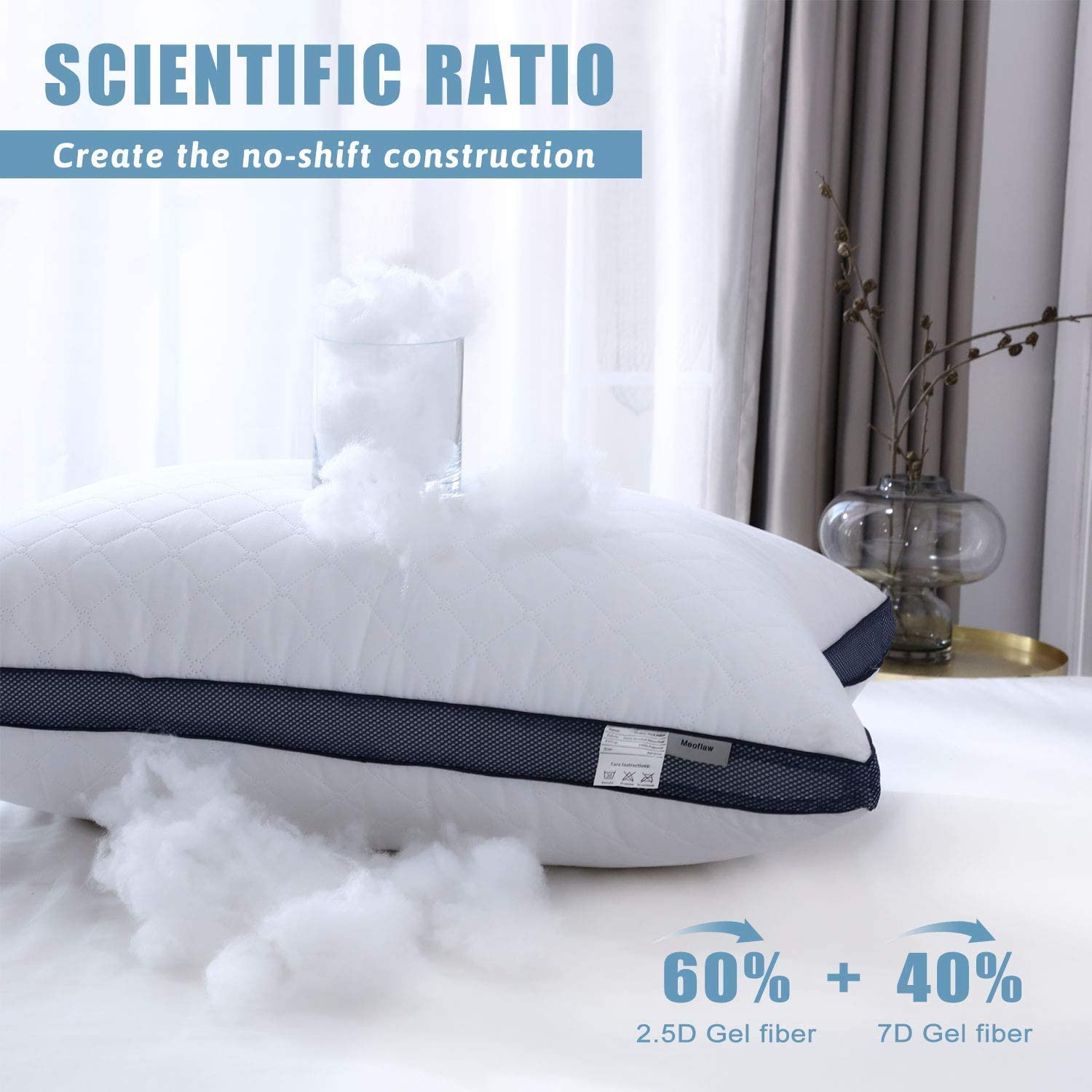 Premium King Size Pillows for Sleeping (2-Pack) - Luxury Hotel Quality Bed Pillows for Side, Back & Stomach Sleepers - Breathable & Supportive for Ultimate Comfort - Perfect for Home, Hotel & Guest Rooms
