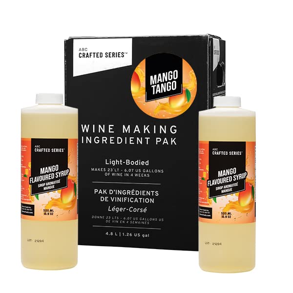 Premium DIY Fruit Wine Making Kit - Craft 30 Bottles (6 Gallons) of Delicious Mango Tango Wine | Home Brewing Starter Set for Beginners & Enthusiasts | Perfect for Parties, Gifts & Special Occasions