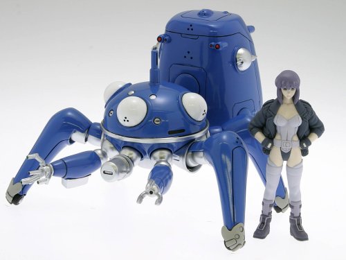 Ghost in the Shell S.A.C. 1/24 Scale PVC Action Figure - Tachikoma Robot with Major Motoko Kusanagi - Anime Collectible for Display & Fans