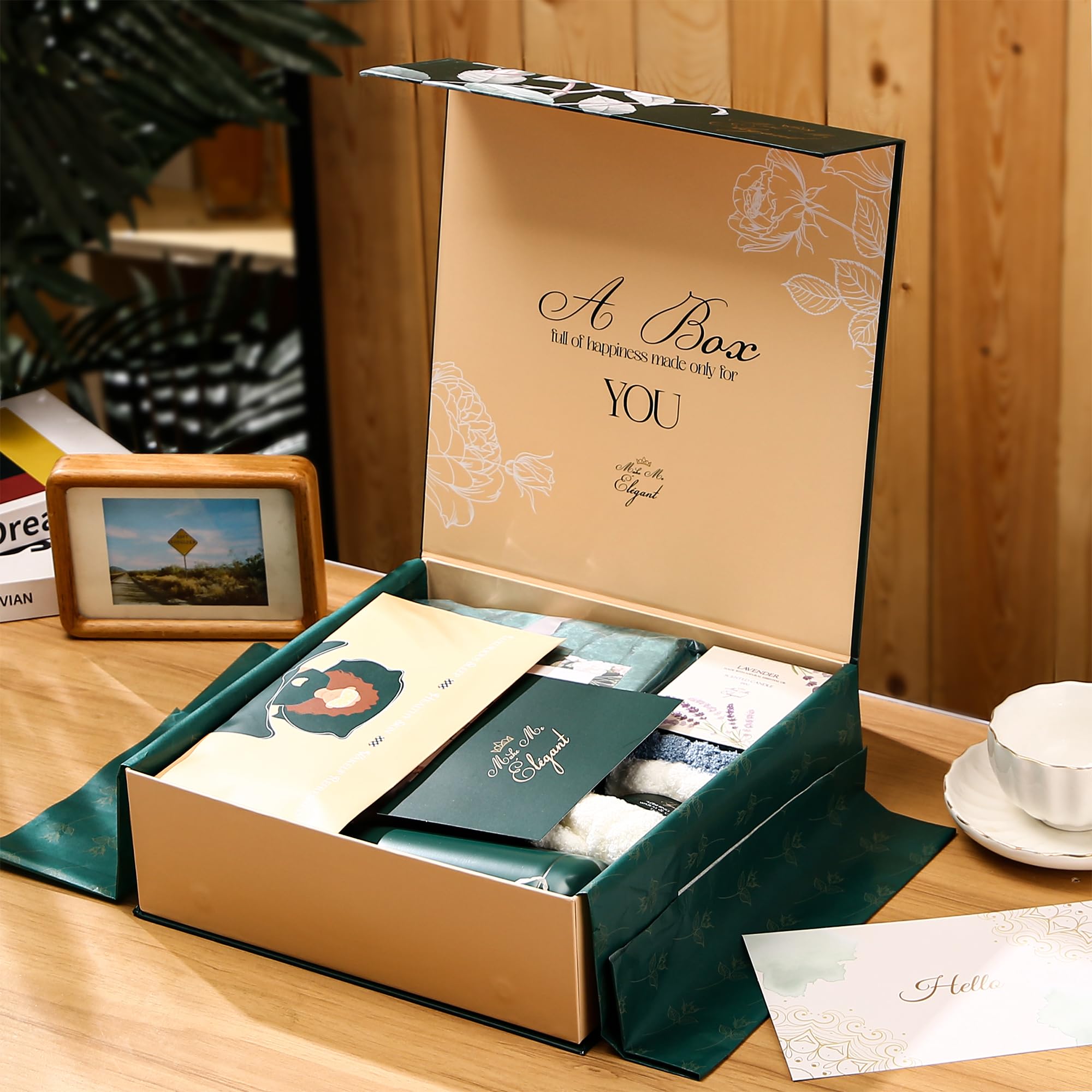 Elegant Gift Box for Women - Relaxing Spa Set & Self Care Package | Birthday, Mother's Day, Women's Day & Get Well Soon Gift Basket | Perfect for Home Spa, Pampering & Special Occasions