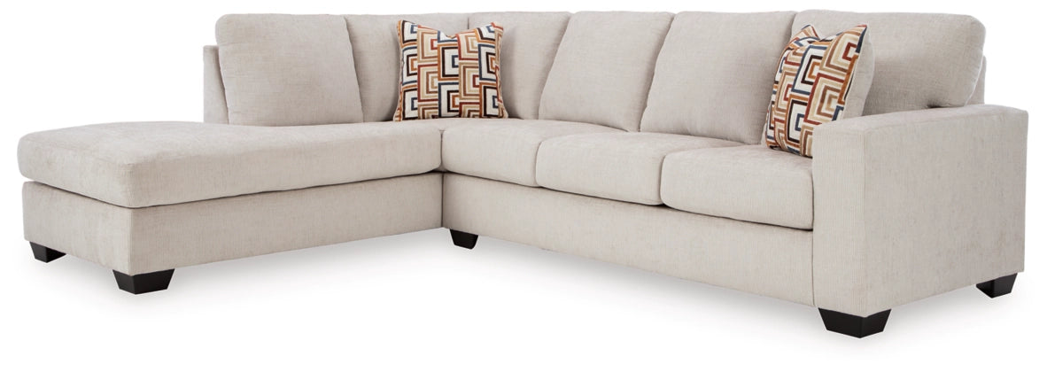 Aviemore 2-Piece Sectional Sofa with Left-Hand Facing Chaise in Stone Fabric - Perfect for Living Room, Family Room and Home Theater Comfort